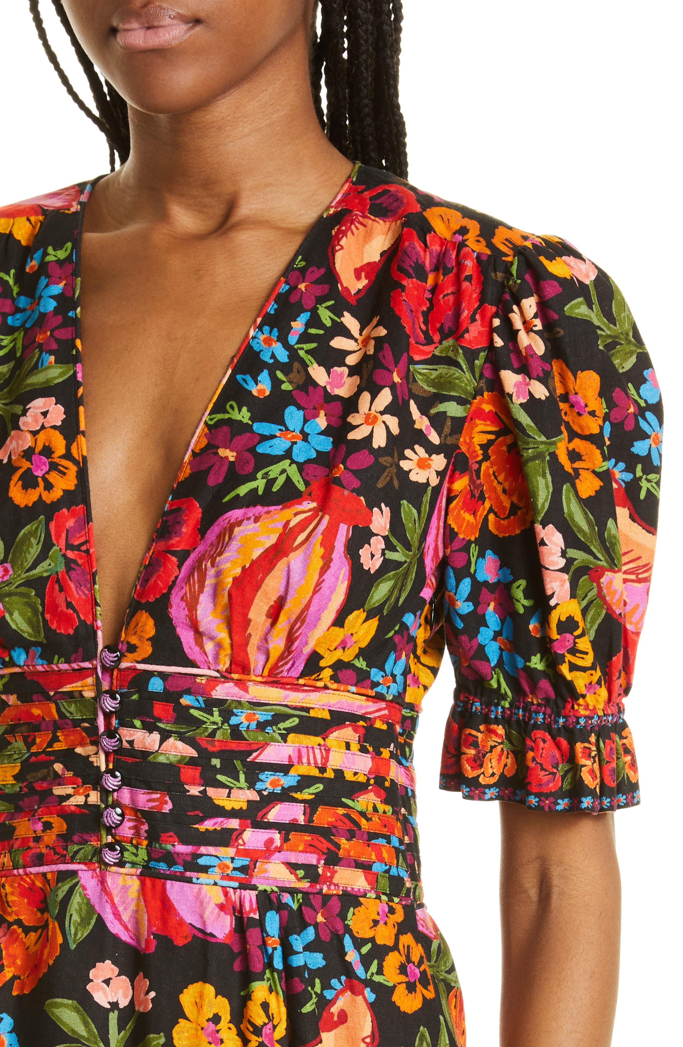 FARM Rio Spring Bananas Print Minidress At Nordstrom in Red | Lyst