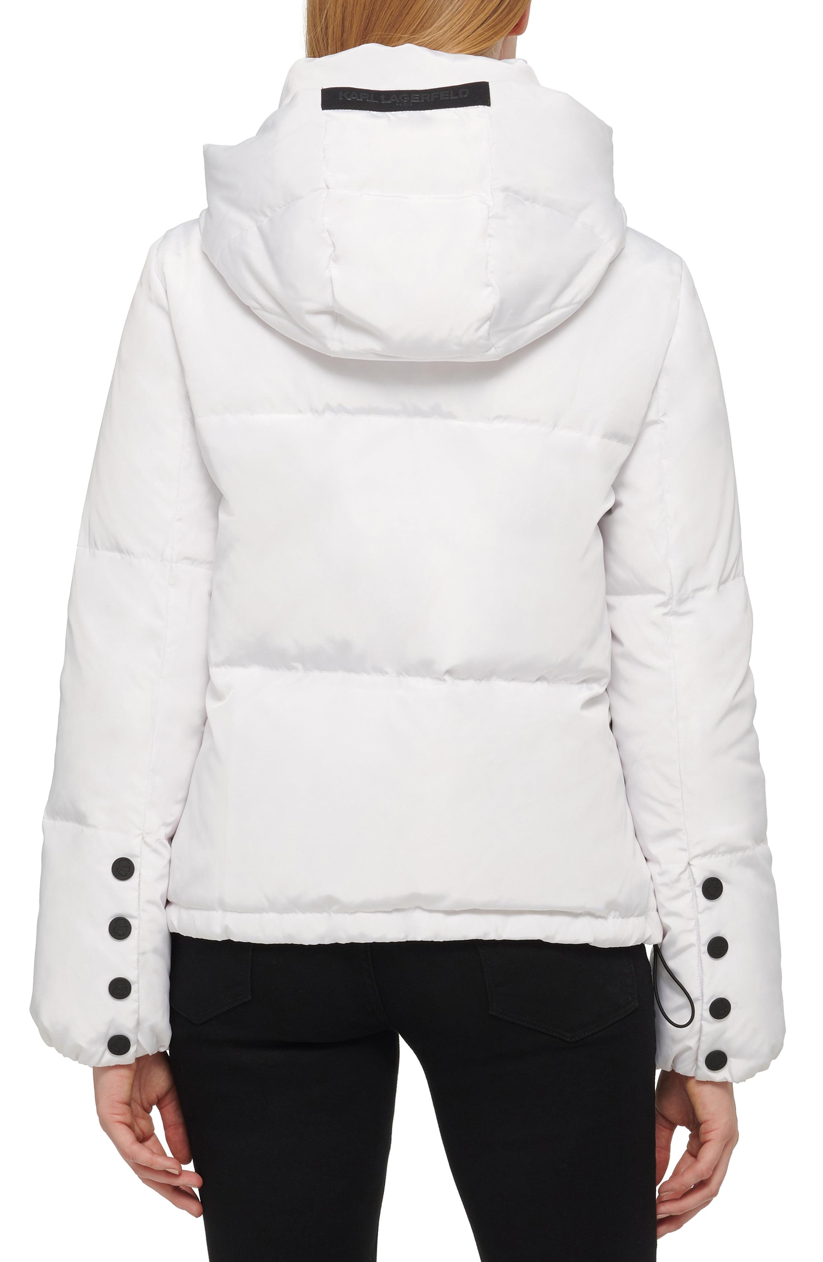 karl lagerfeld silver down padded jacket