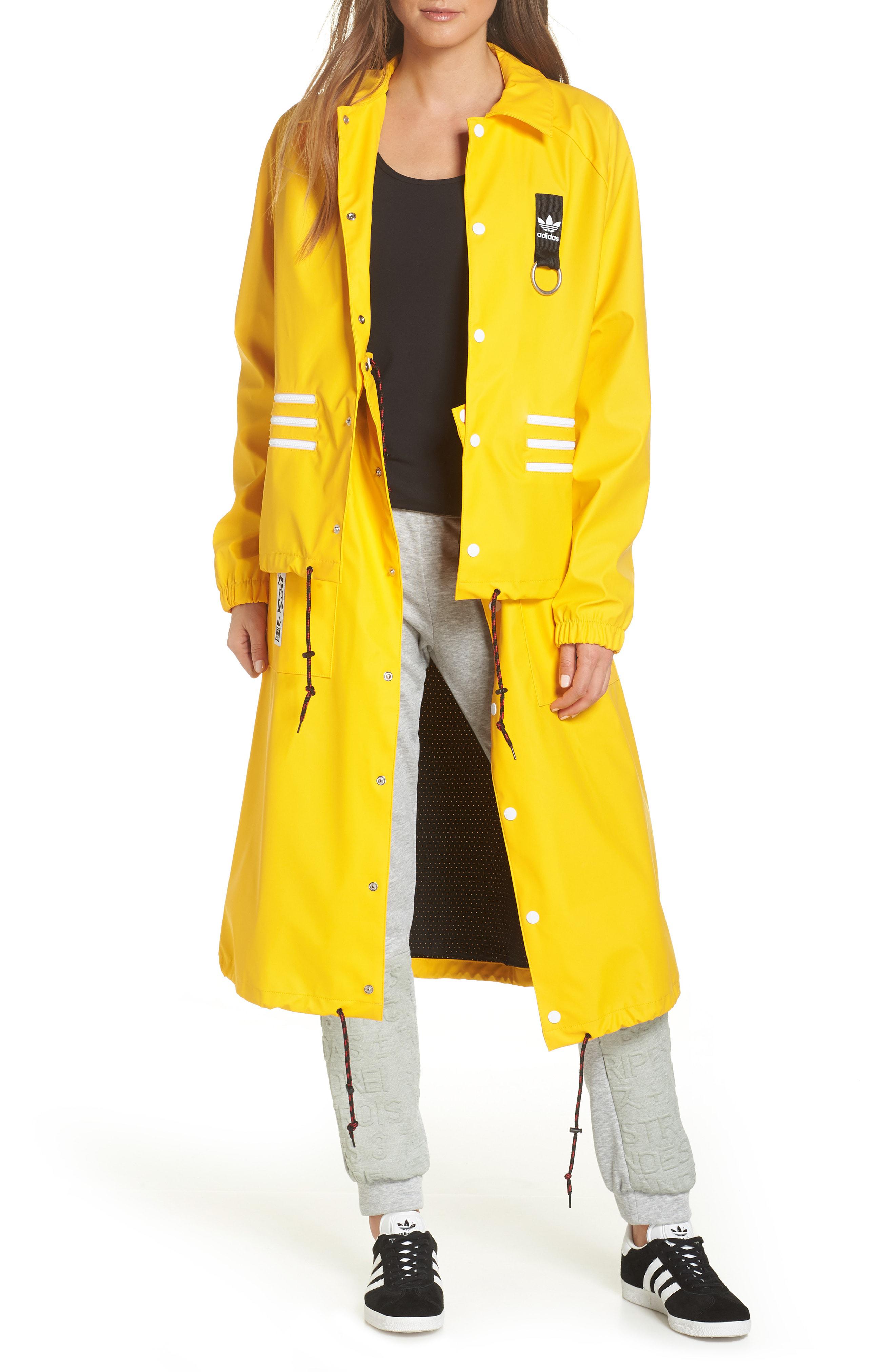 adidas long raincoat