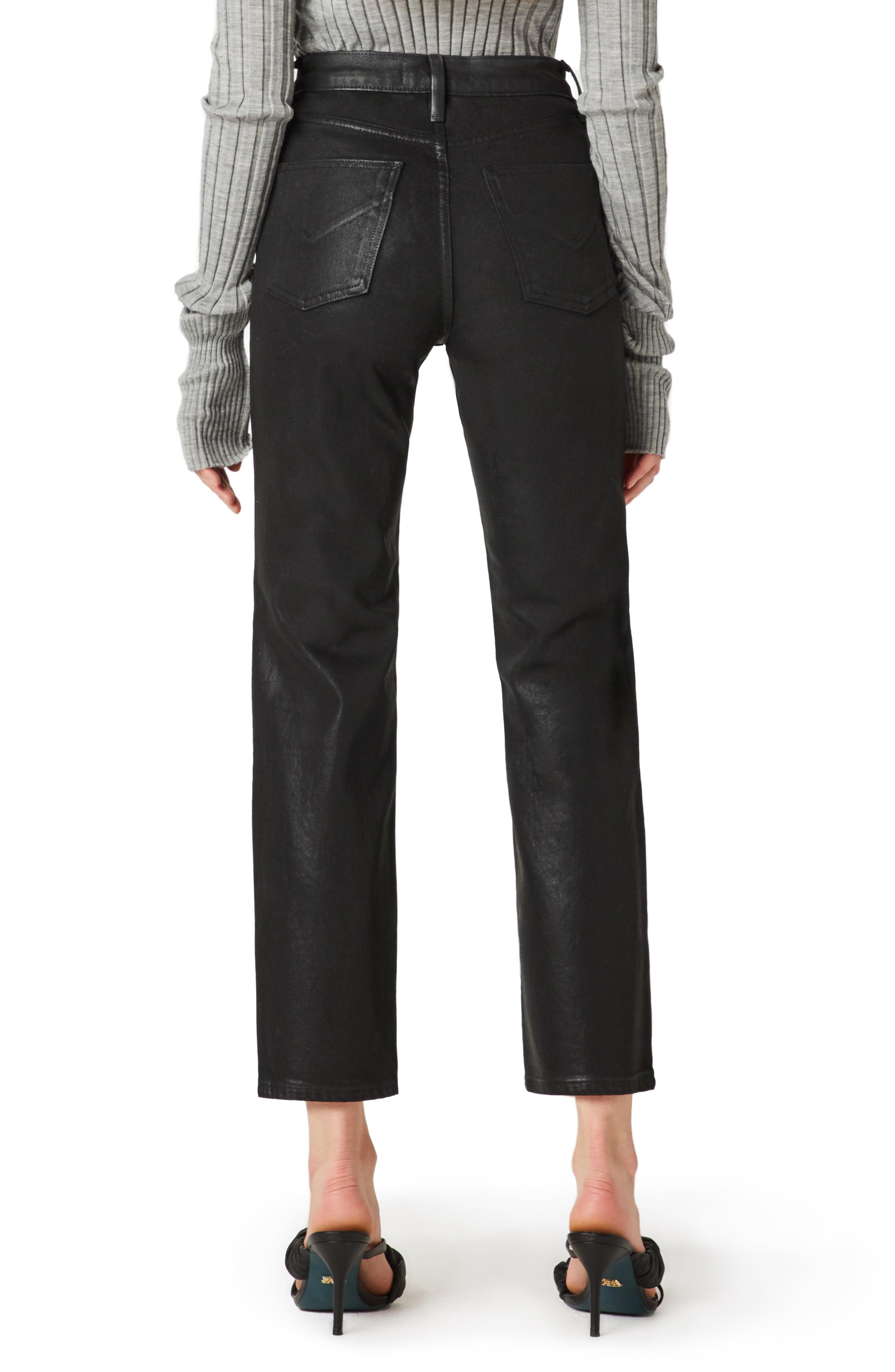Hudson Jeans Denim Remi Coated High Waist Crop Straight Leg Jeans in