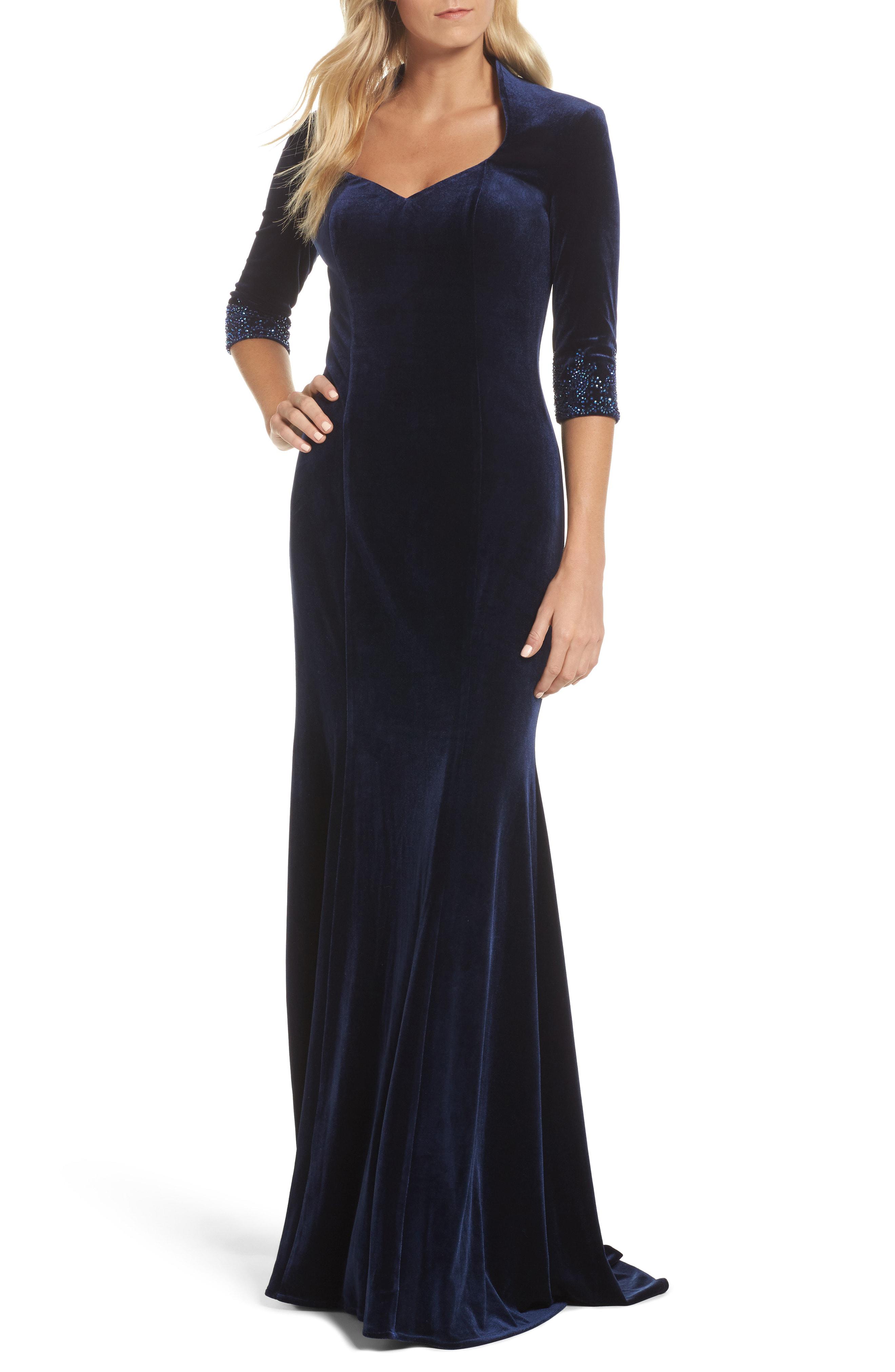 armani black velvet dress