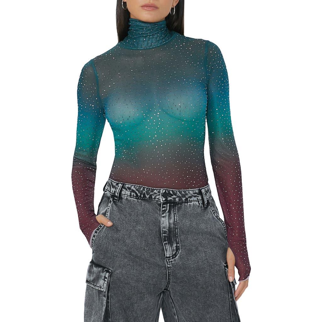 AFRM Zadie Rhinestone Long Sleeve Sheer Top in Green | Lyst AFRM Zadie Rhinestone Long Sleeve Sheer Top in Green | Lyst