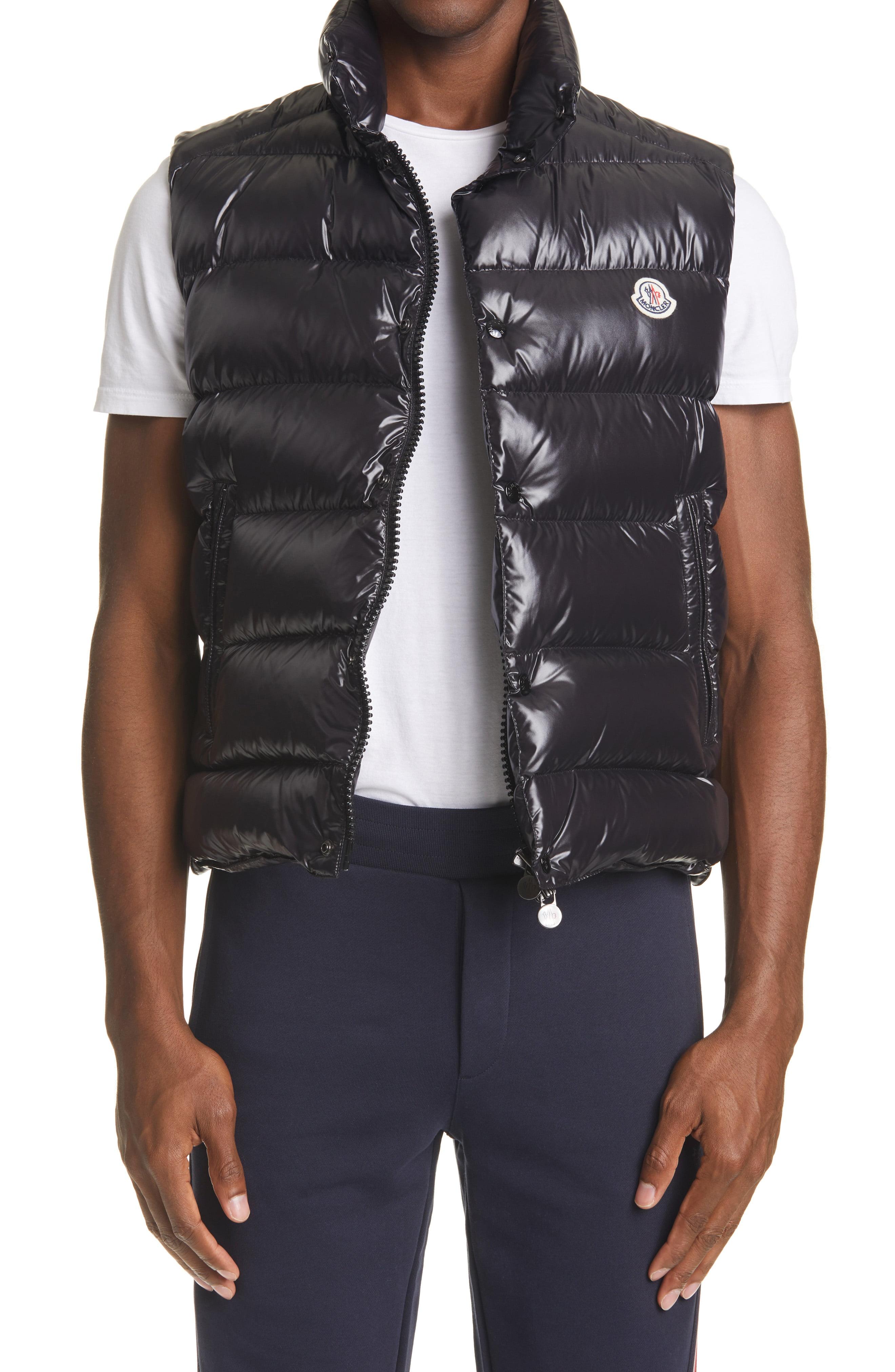 Moncler Synthetic Tib Lacquered Down Vest in Black for Men - Lyst