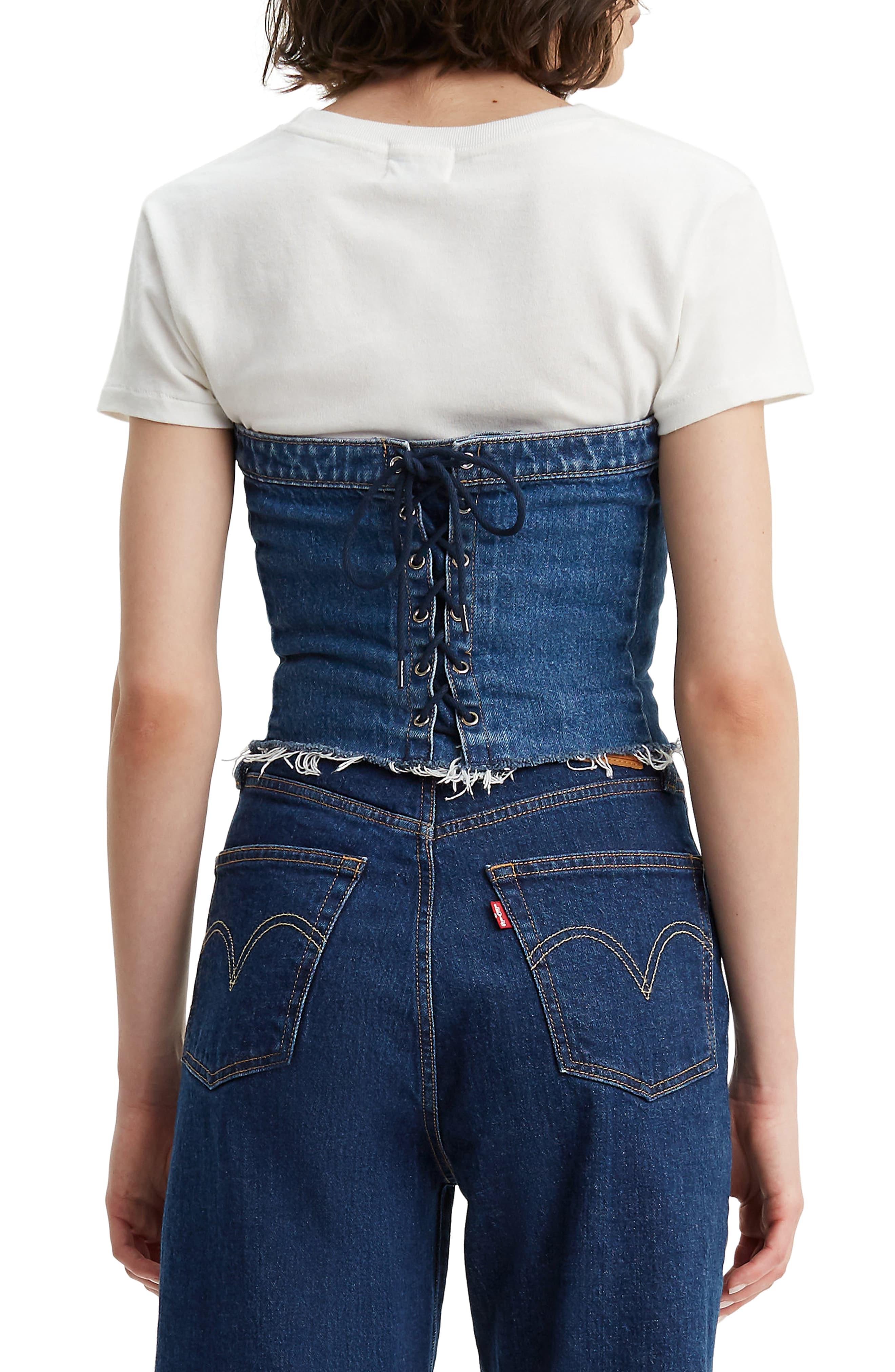 levis denim corset