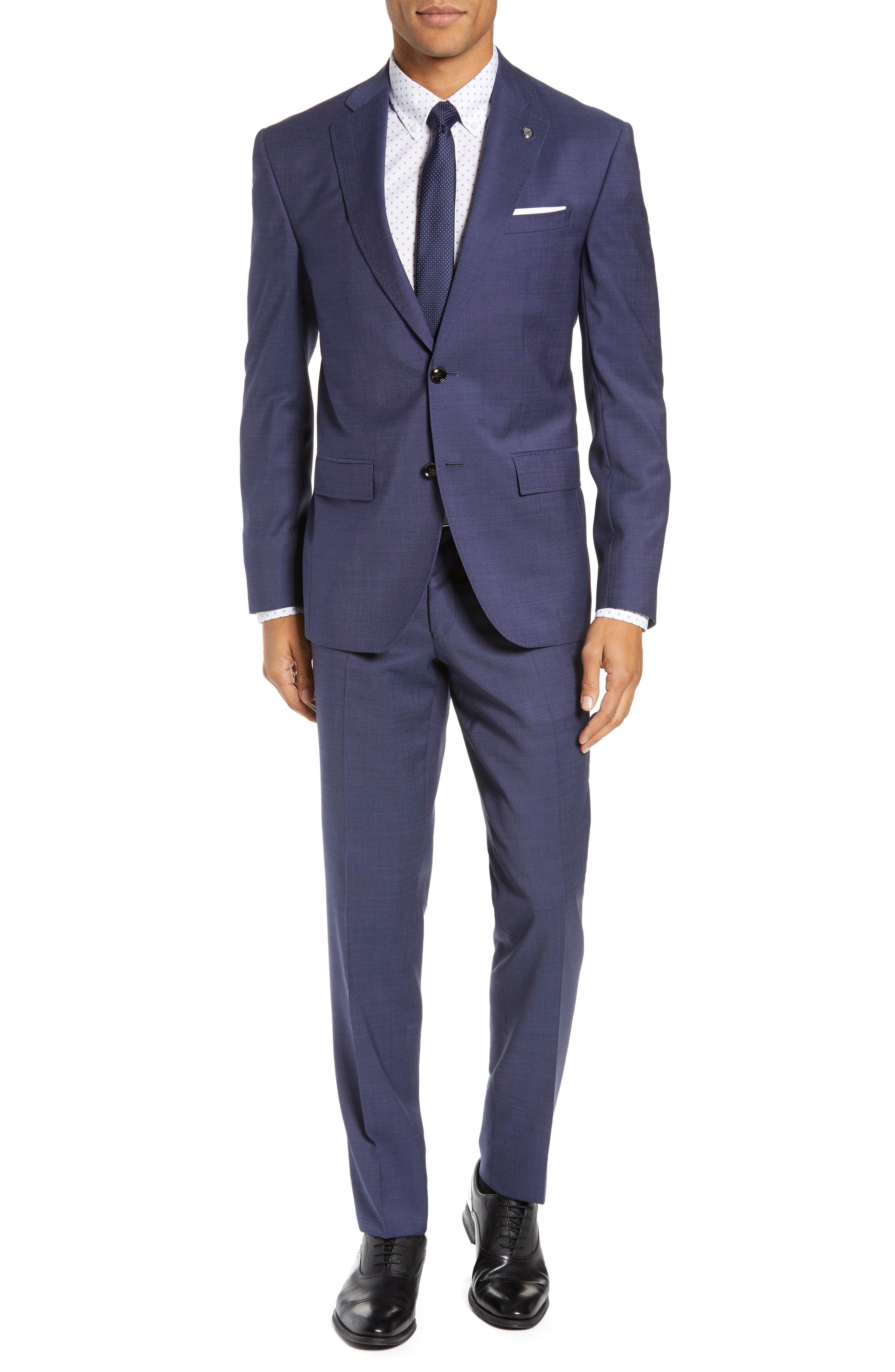 Lyst - Ted Baker Roger Slim Fit Solid Wool Suit in Blue for Men
