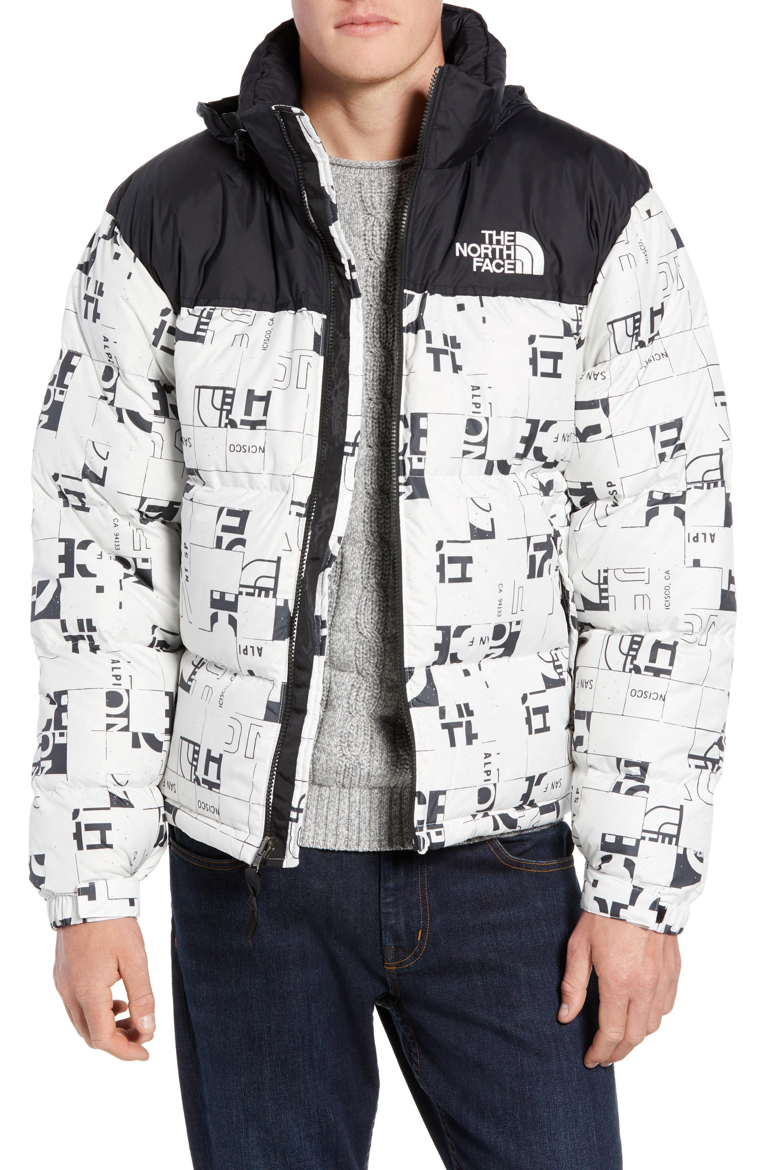 tnf white broken grid logo print