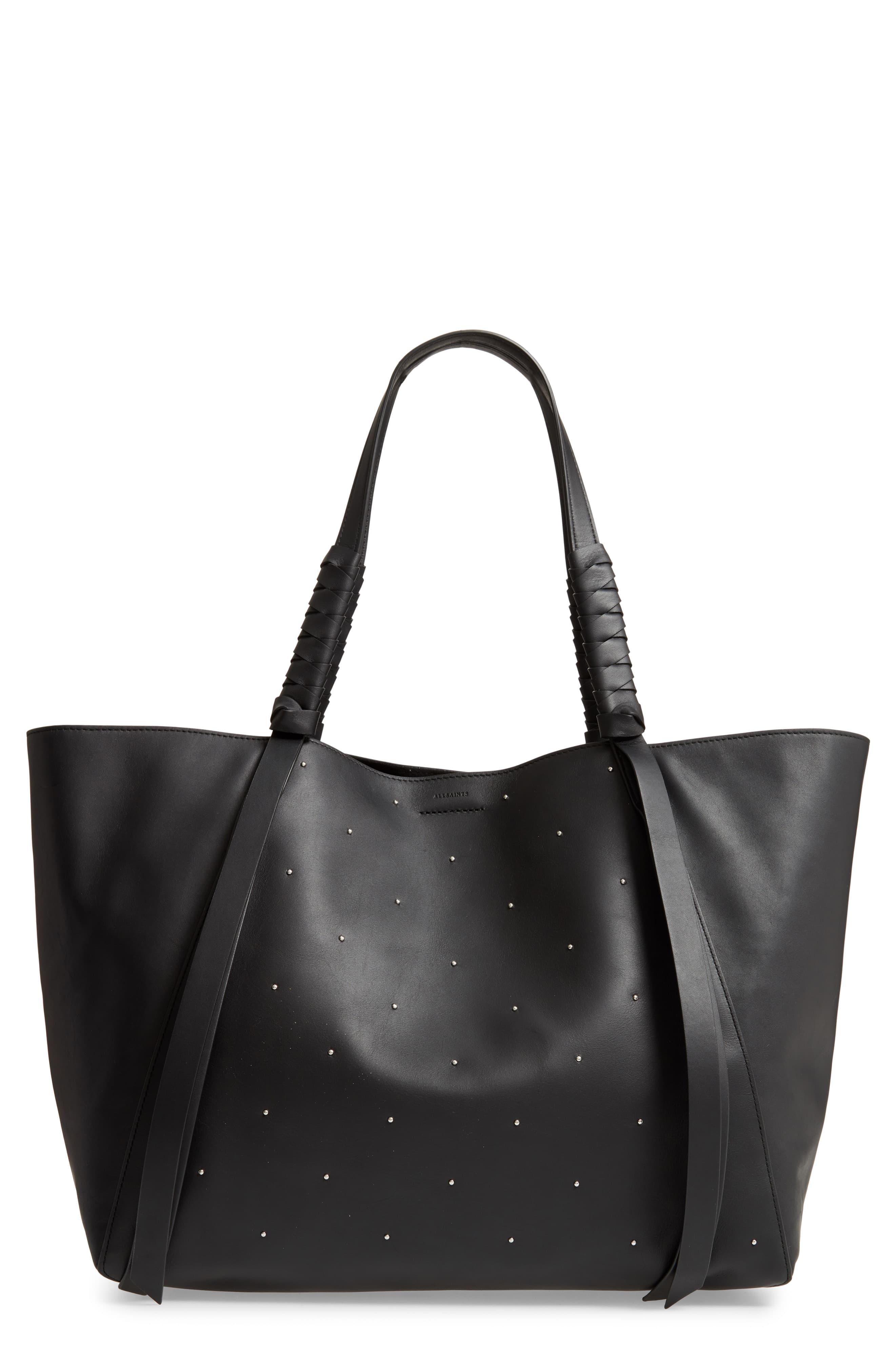 studded leather tote