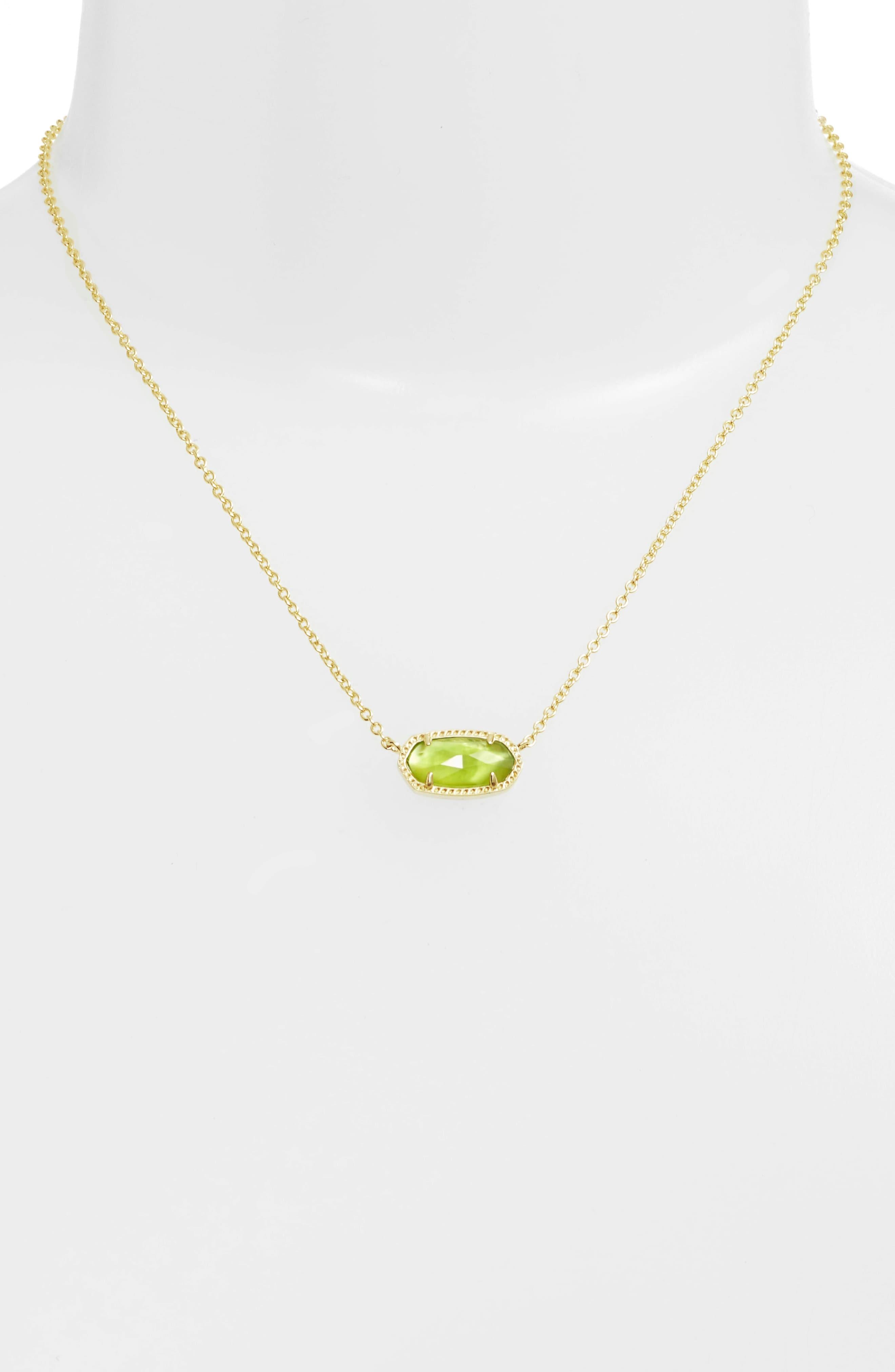 Kendra Scott Elisa Birthstone Pendant Necklace in Metallic