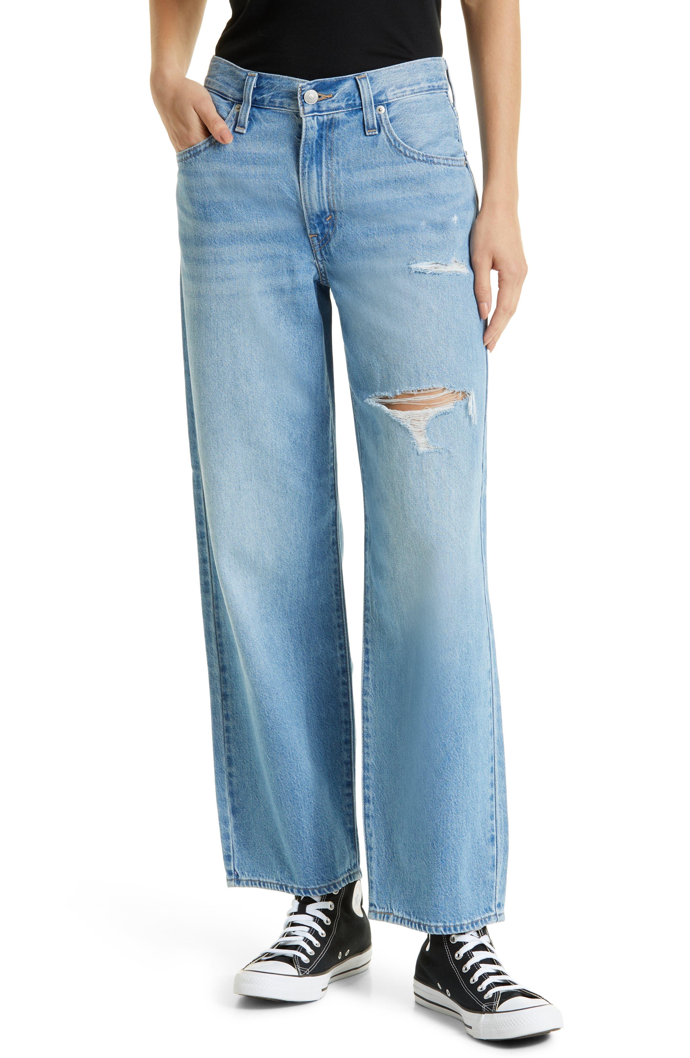 Levi's Ripped baggy Dad Jeans in Blue Lyst