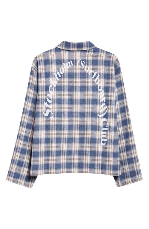 Stockholm Surfboard Club Club Plaid Overshirt in Blue for Men | Lyst