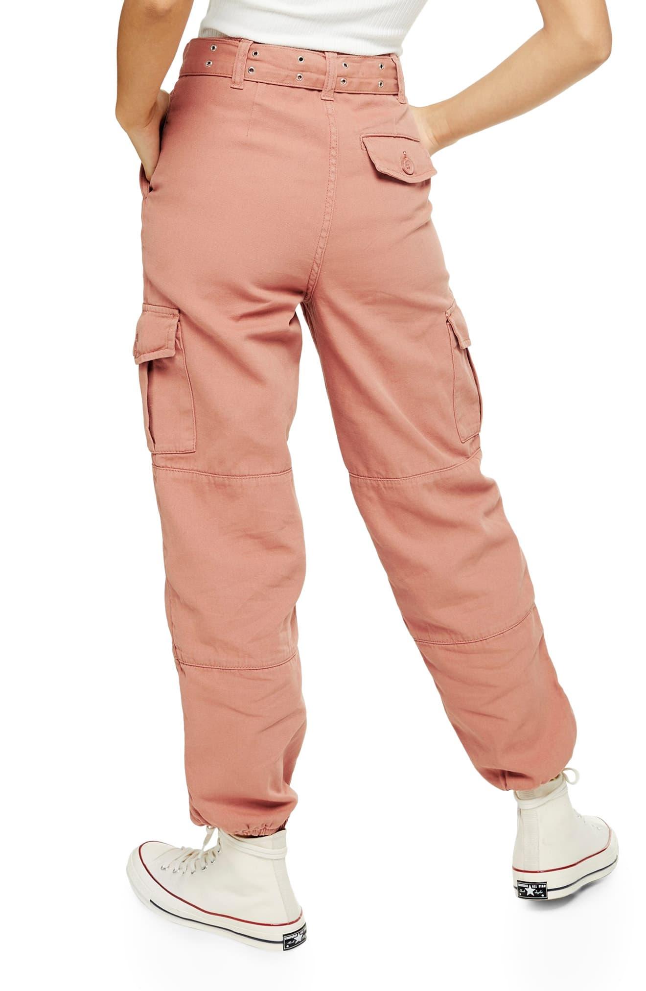 pink utility trousers