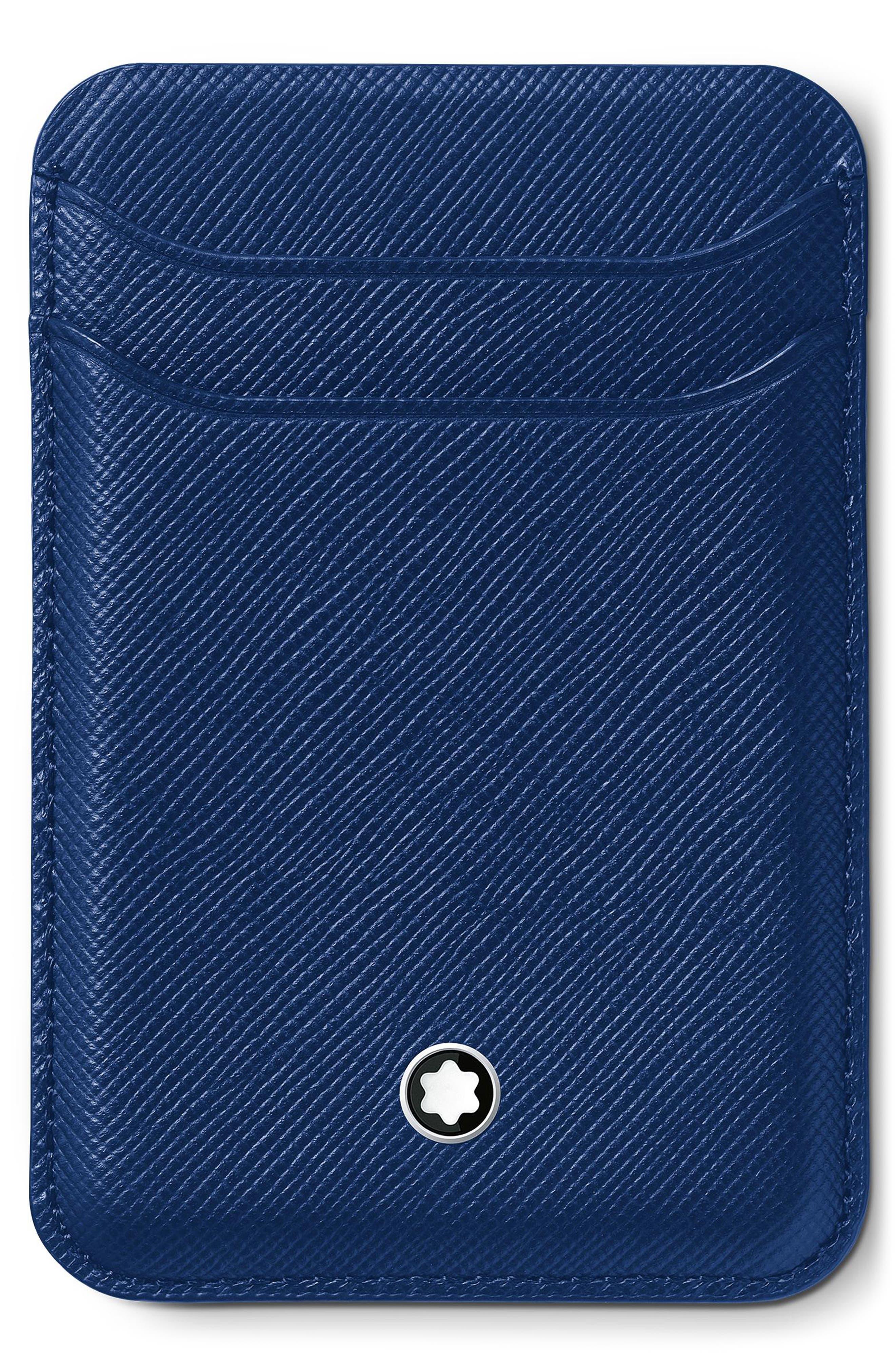 Montblanc Magsafe® Compatible Sartorial Leather Card Holder in Blue Lyst