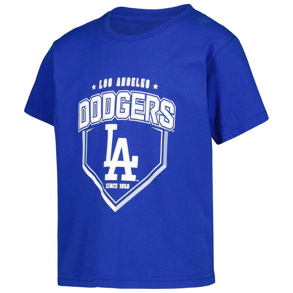 Youth Gray Los Angeles Dodgers Logo T-Shirt