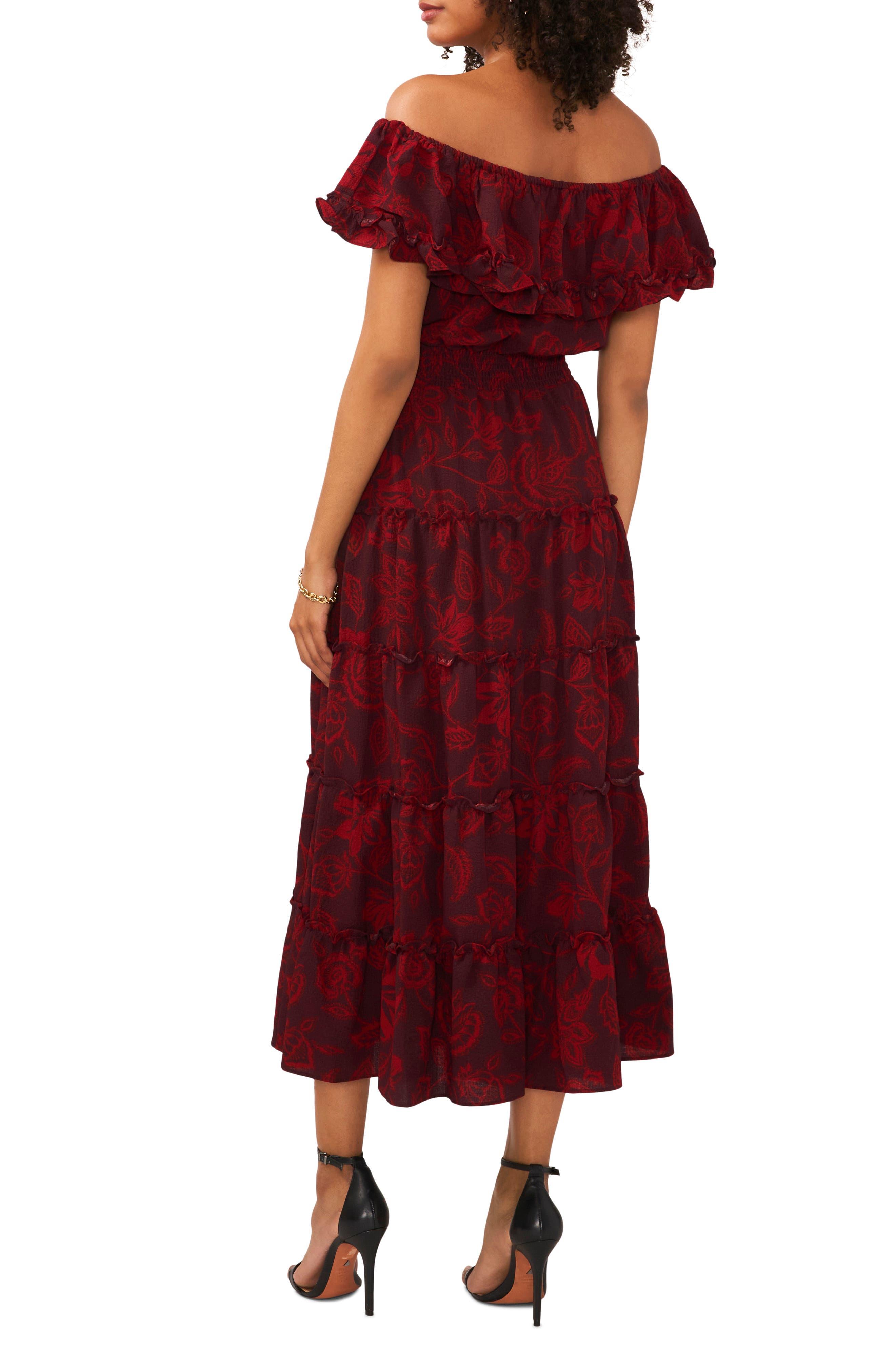 Vince camuto off top the shoulder midi dress