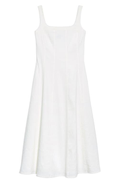 chinese dress ladies Theory Square Neck Midi Dress in White main image 1