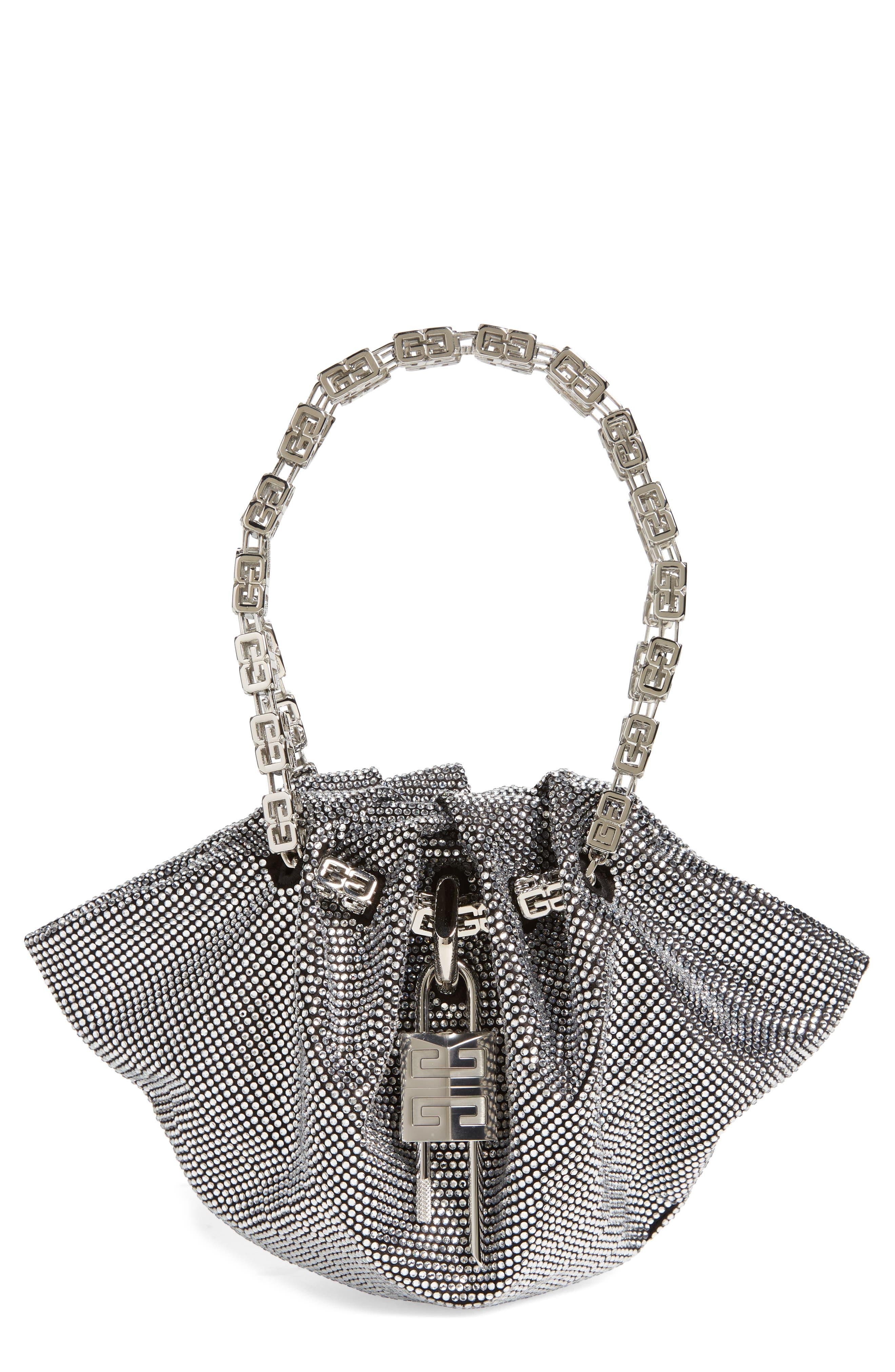 Givenchy Mini Kenny Crystal Pavé Top Handle Bag in Metallic | Lyst