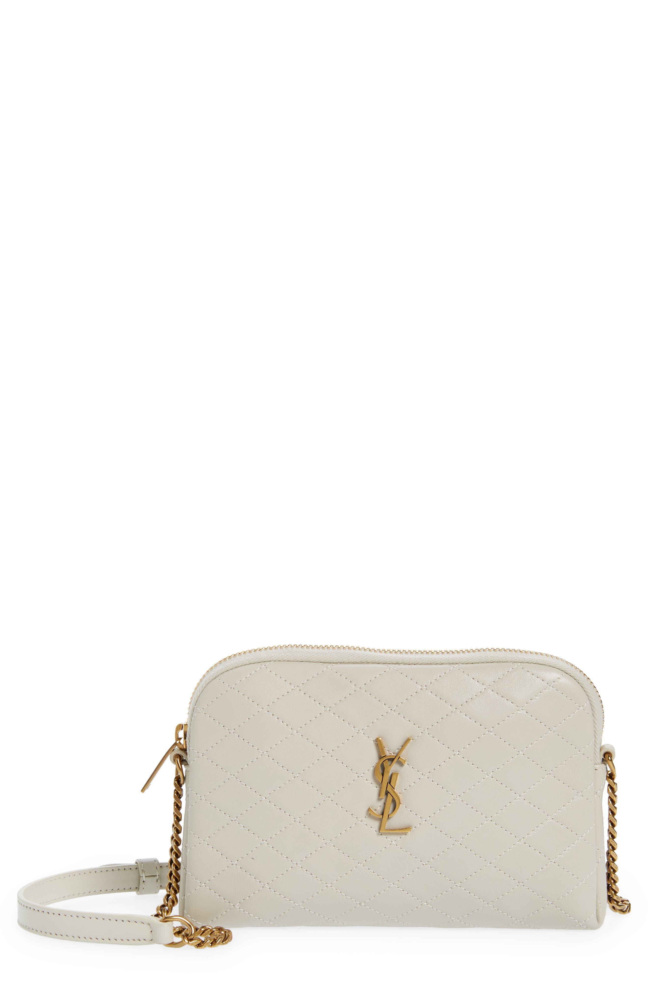 Saint Laurent Gaby Quilted Leather Crossbody Pouch Lyst