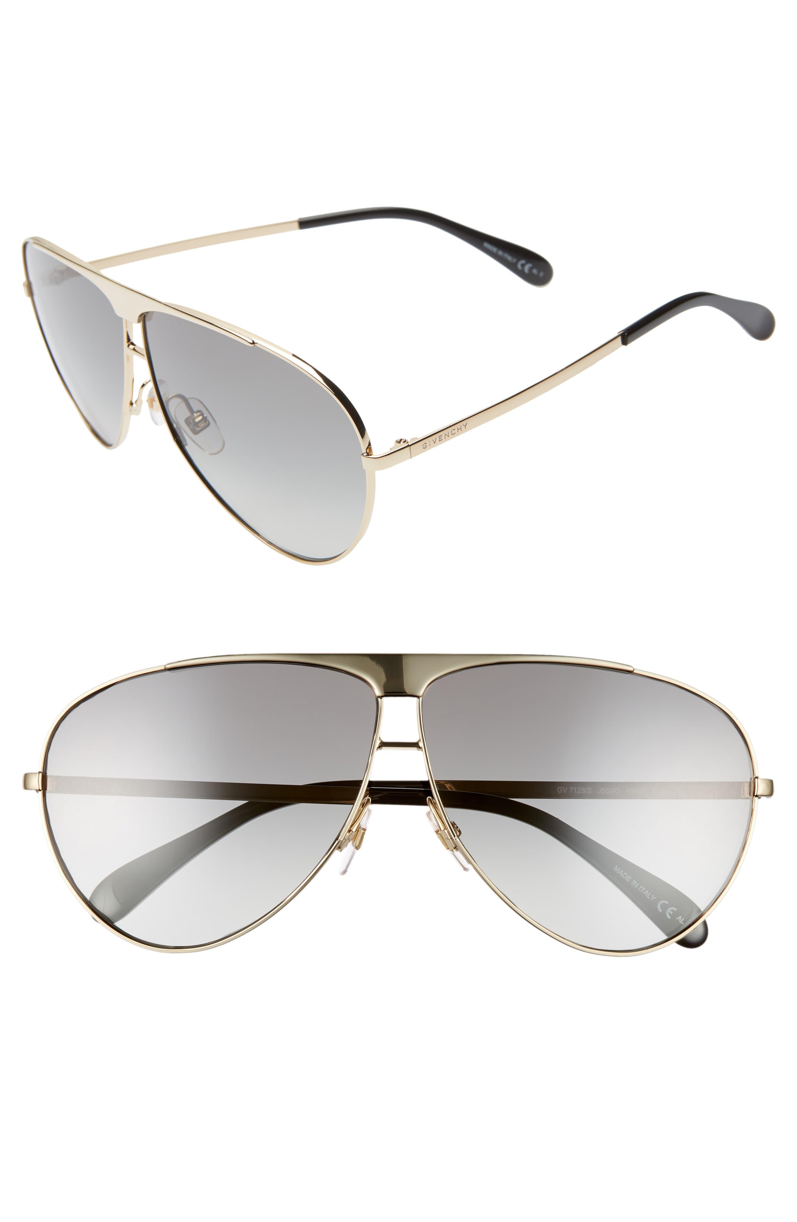 Givenchy 66mm Aviator Sunglasses - Lyst