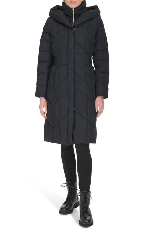 Cole haan women's taffeta quilted down coat with hood discount