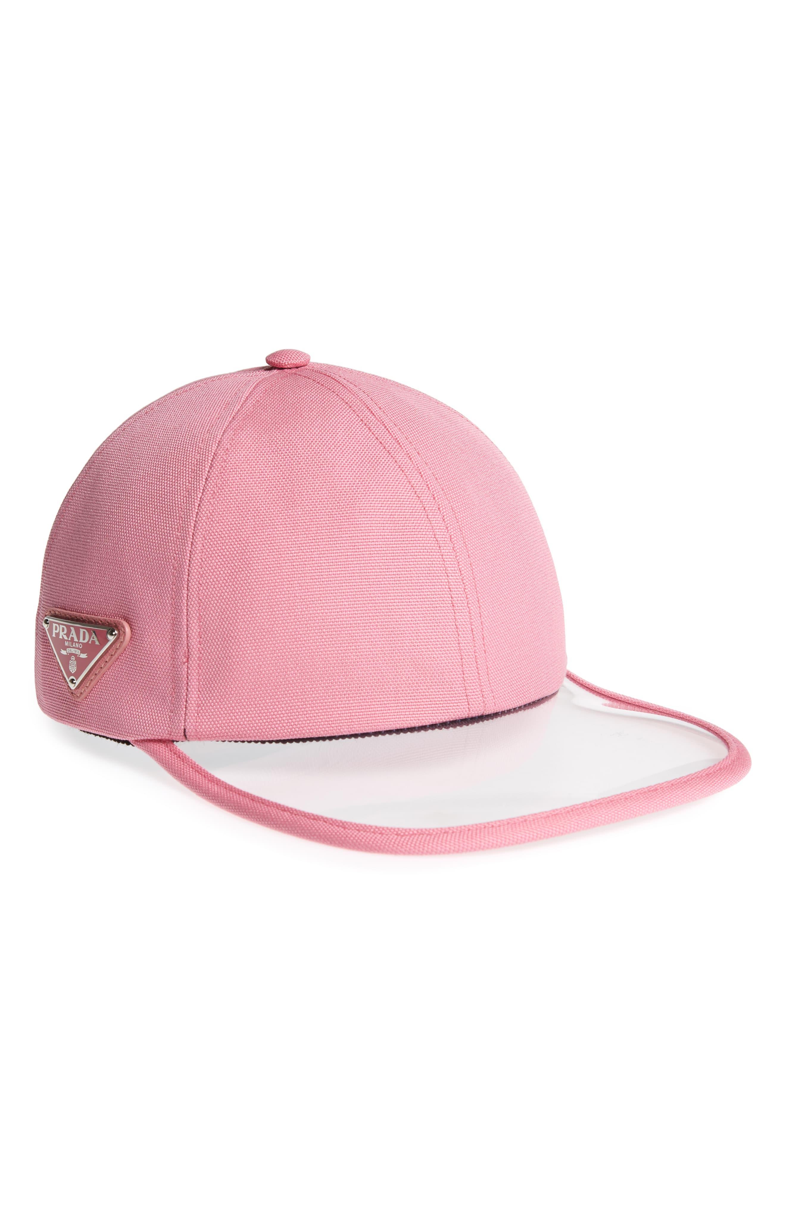 pink prada hat
