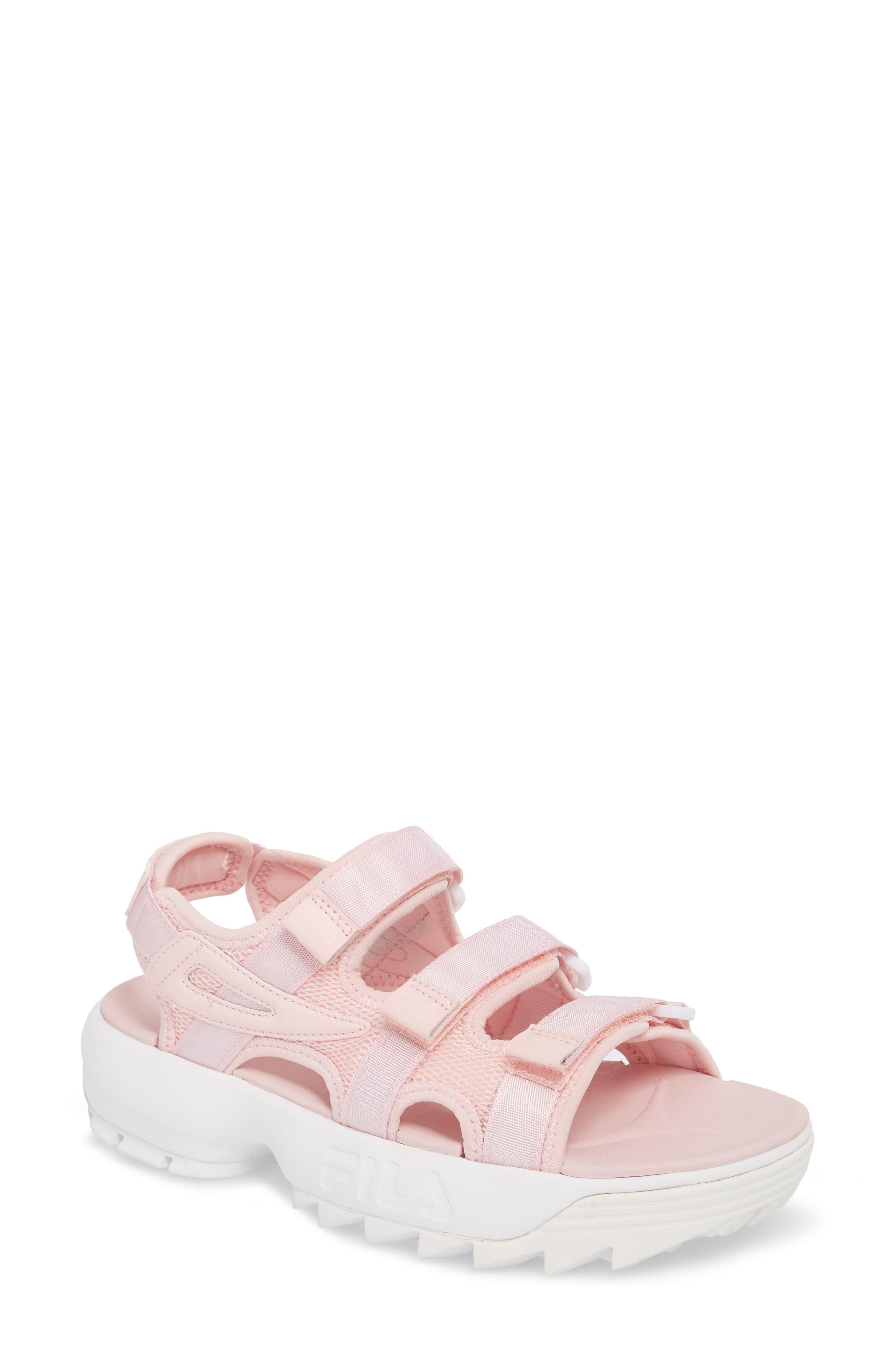 fila sandals pink