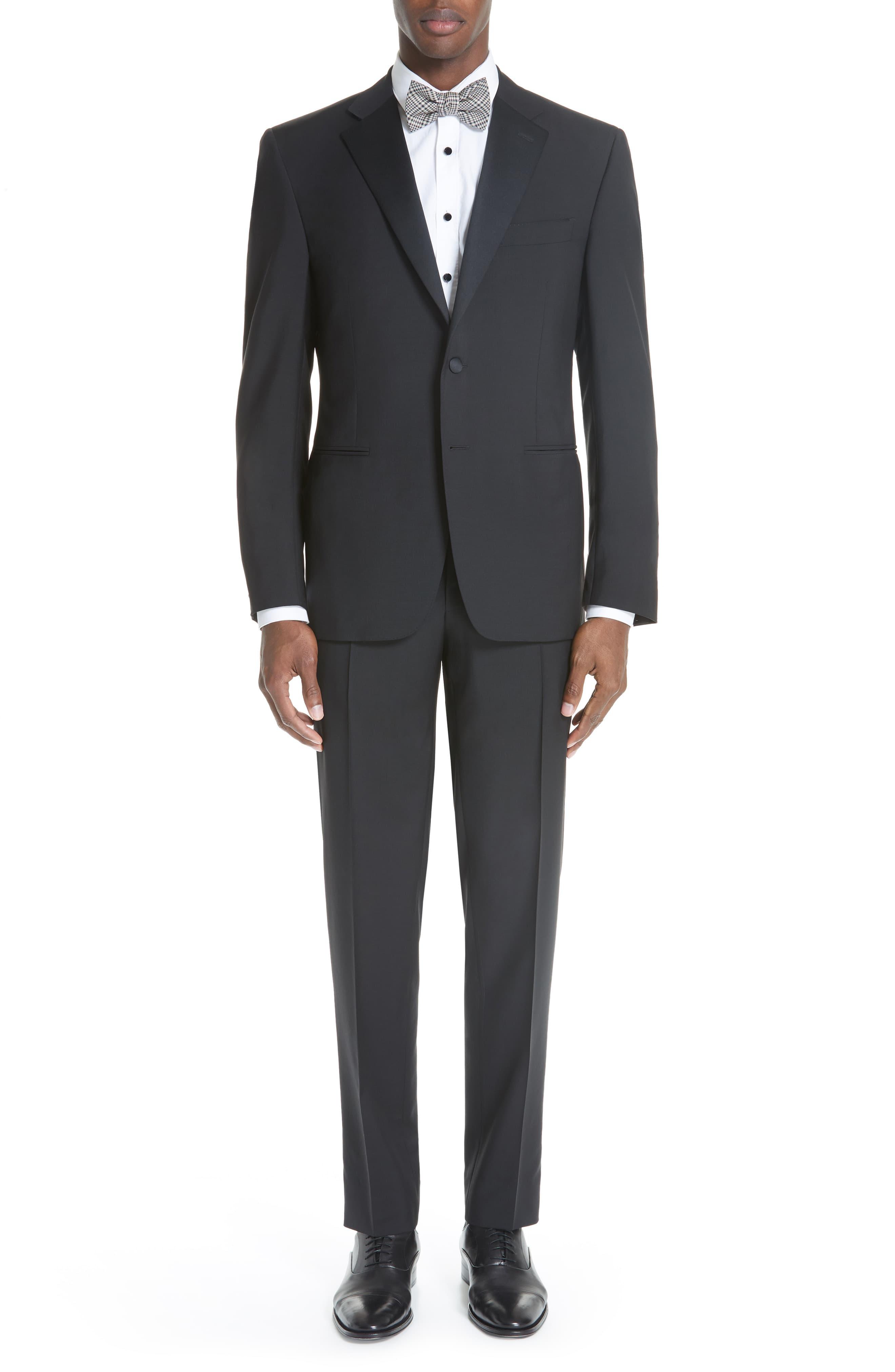 Canali 13000 Classic Fit Wool & Mohair Tuxedo in Black for Men Lyst