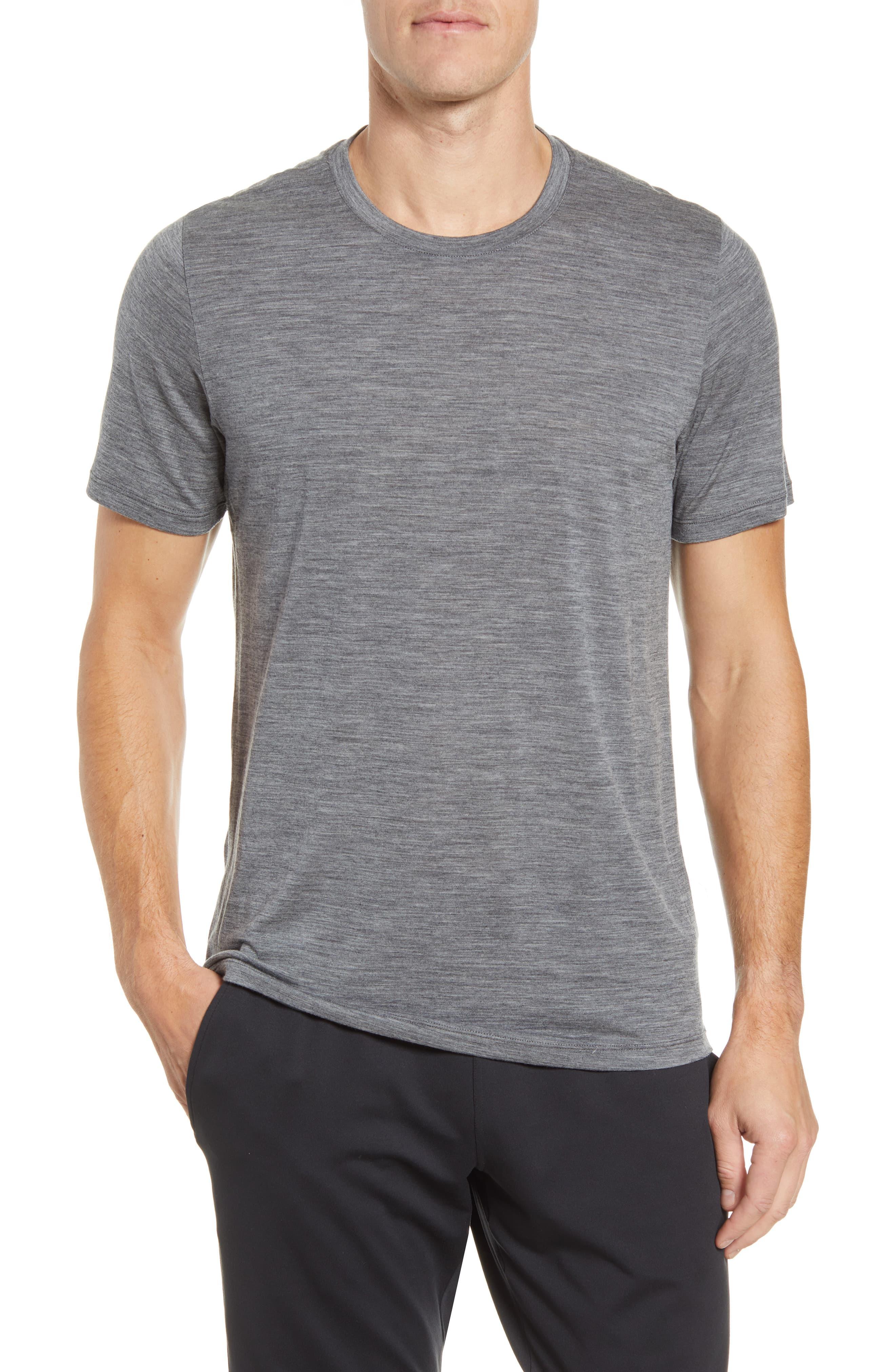 Icebreaker Wool Tech Lite Short Sleeve Crewneck T-shirt in Gray for Men ...