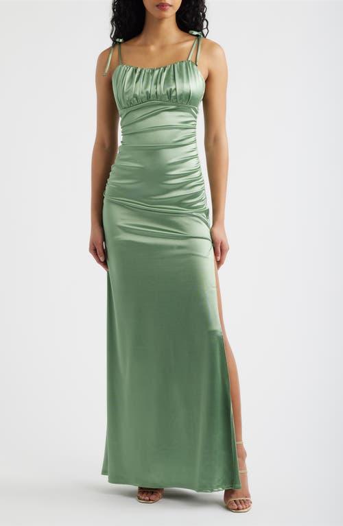 green dupioni esme dress Tuckernuck Green / XS Color:LIGHT WASH DENIM METOES Women's Summer Casual Square neck Removable bows No Cuffs