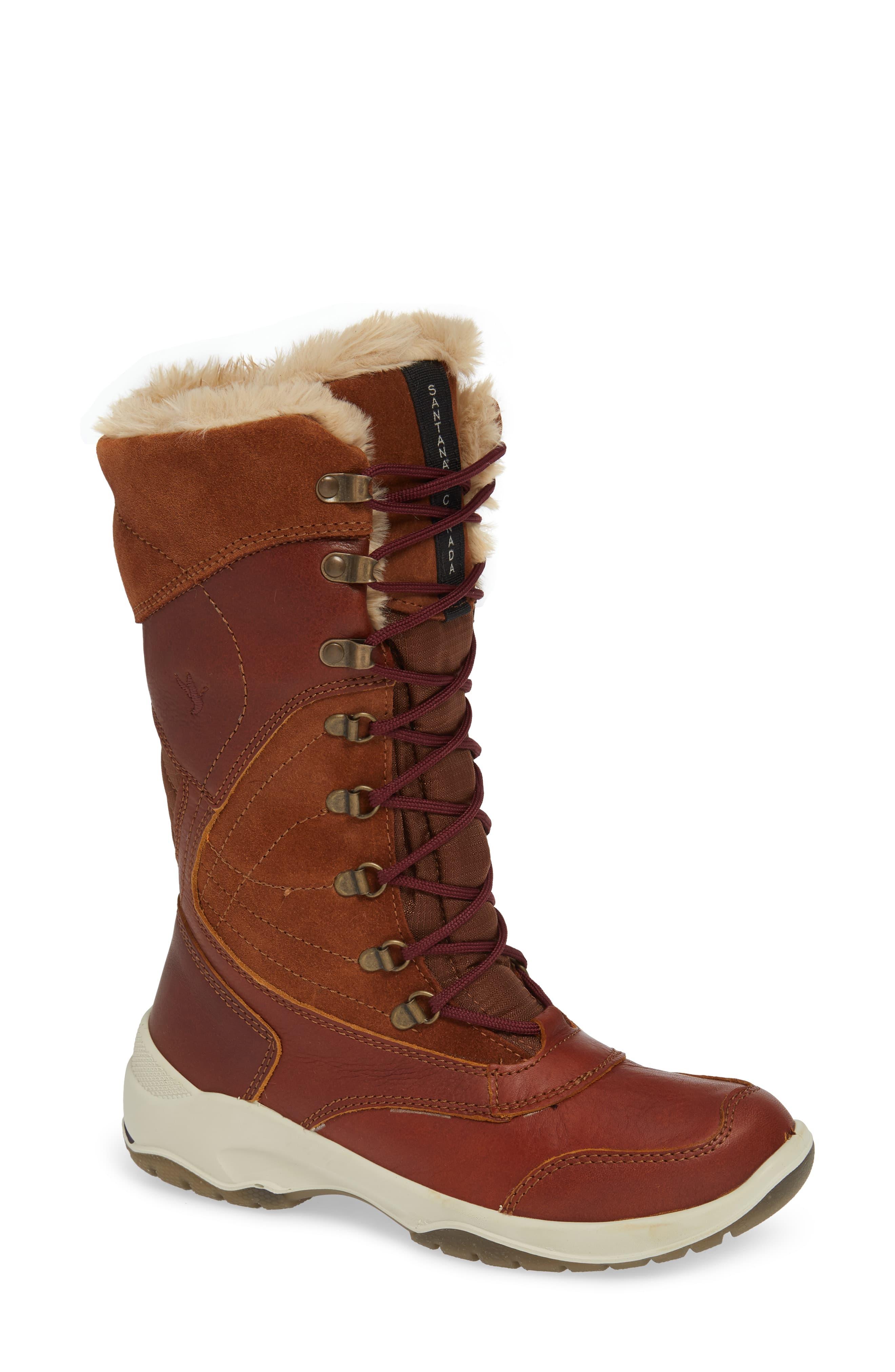 canada snow williams boots cognac