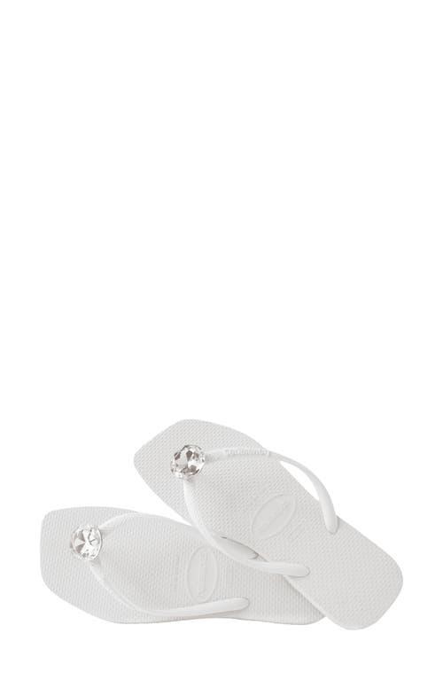 Shops white slim havaianas uk