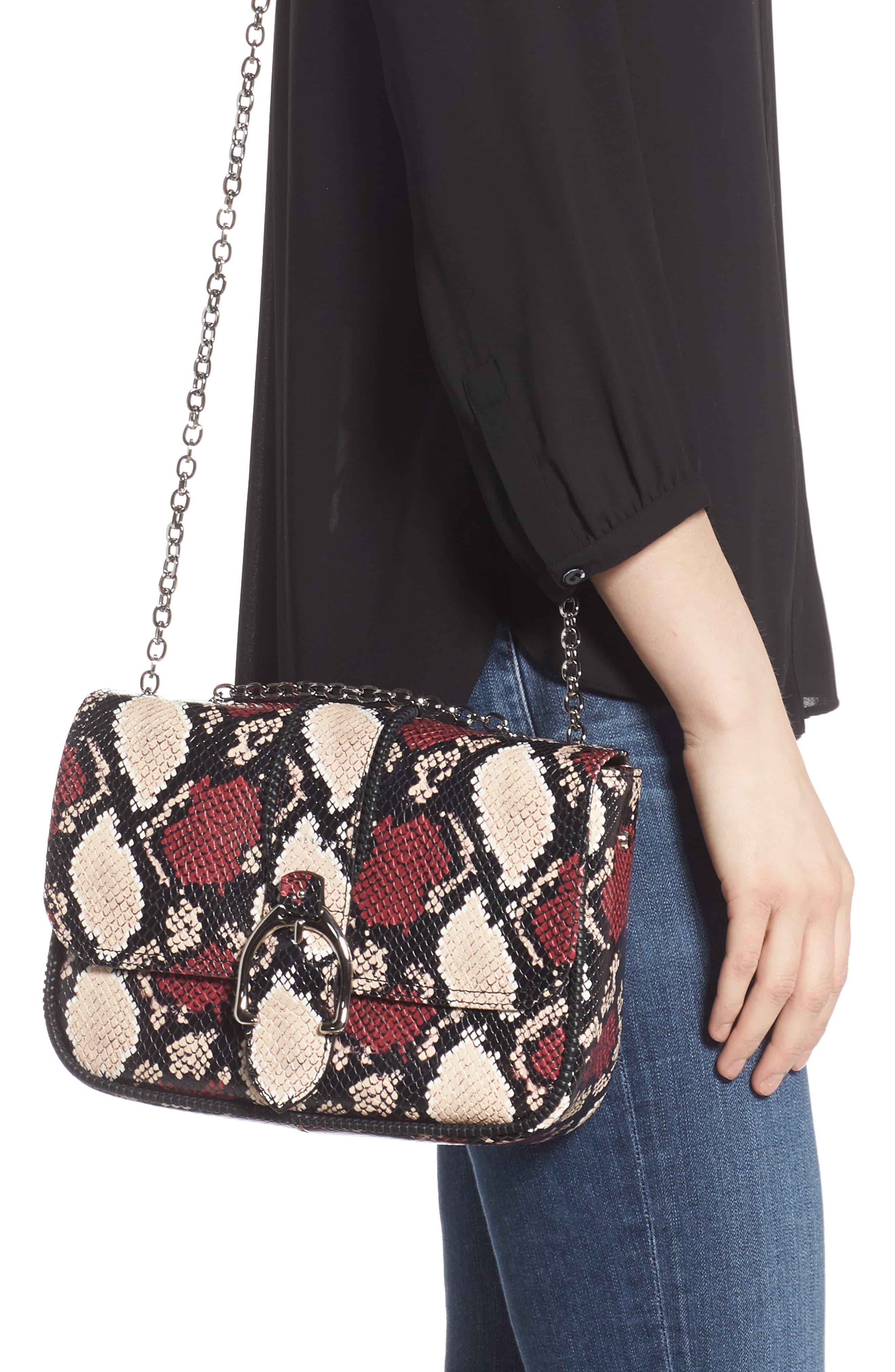 Small Amazone Python Embossed Crossbody Bag Small Amazone Python Embossed Crossbody Bag
