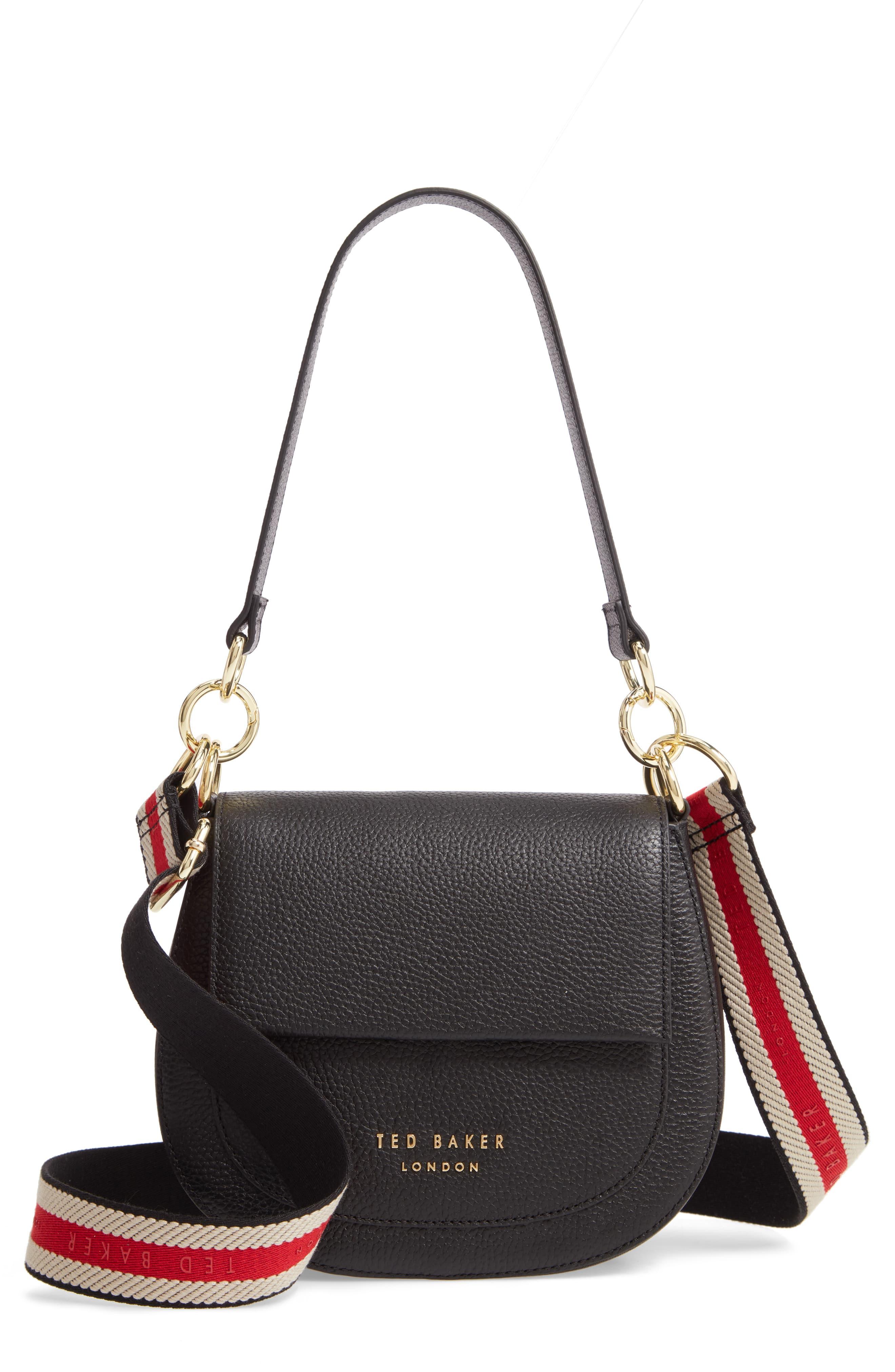 Ted Baker Amali Leather Crossbody Bag in Black (Pink) Lyst