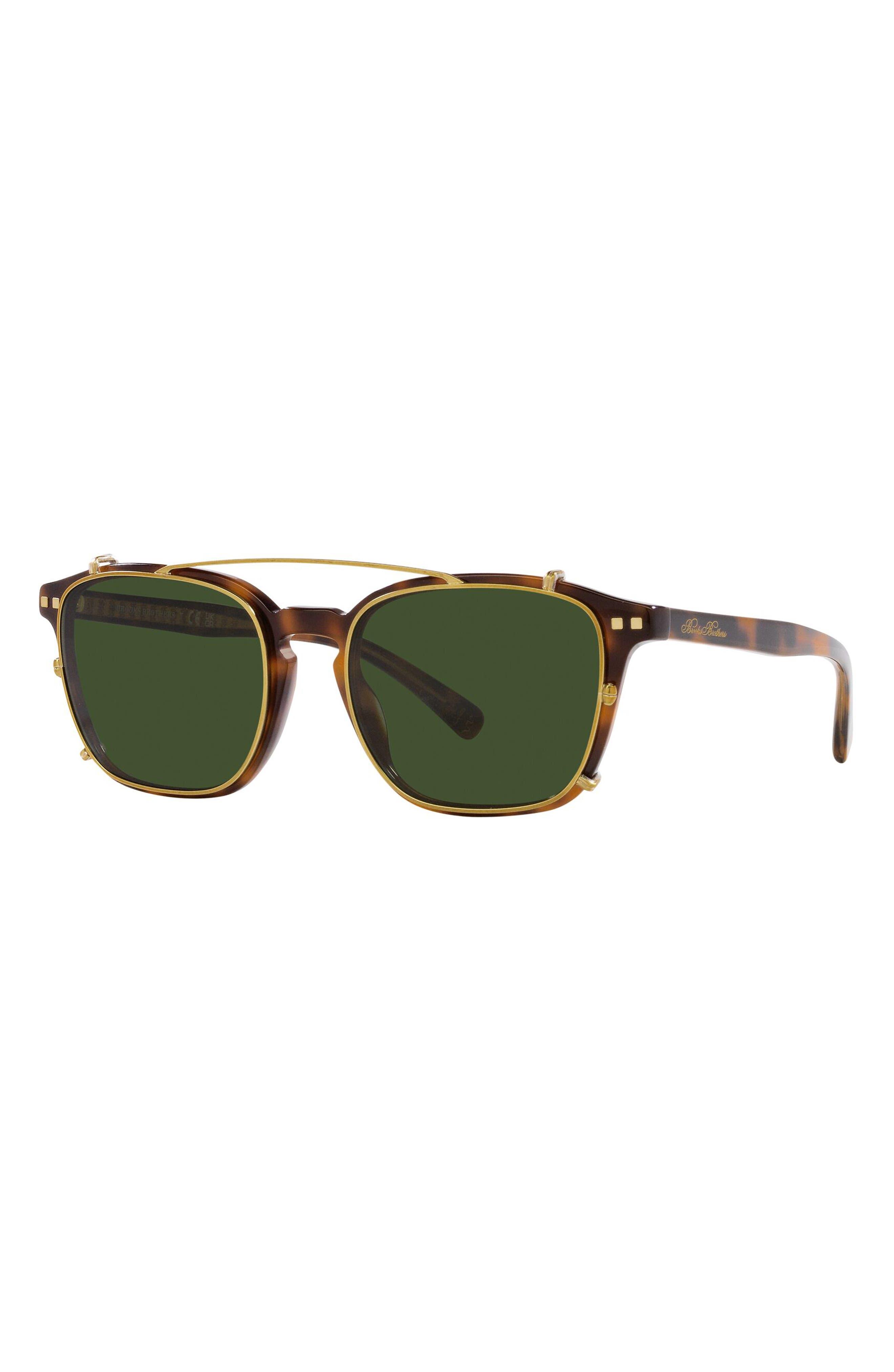Brooks Brothers 55mm Square Sunglasses in Green for Men | Lyst