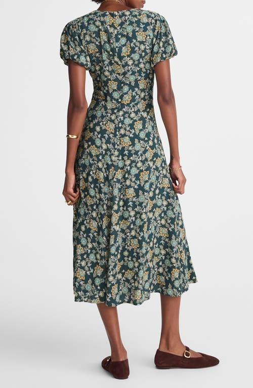 madewell seamed midi dress Seamed Puff-Sleeve Midi Dress
