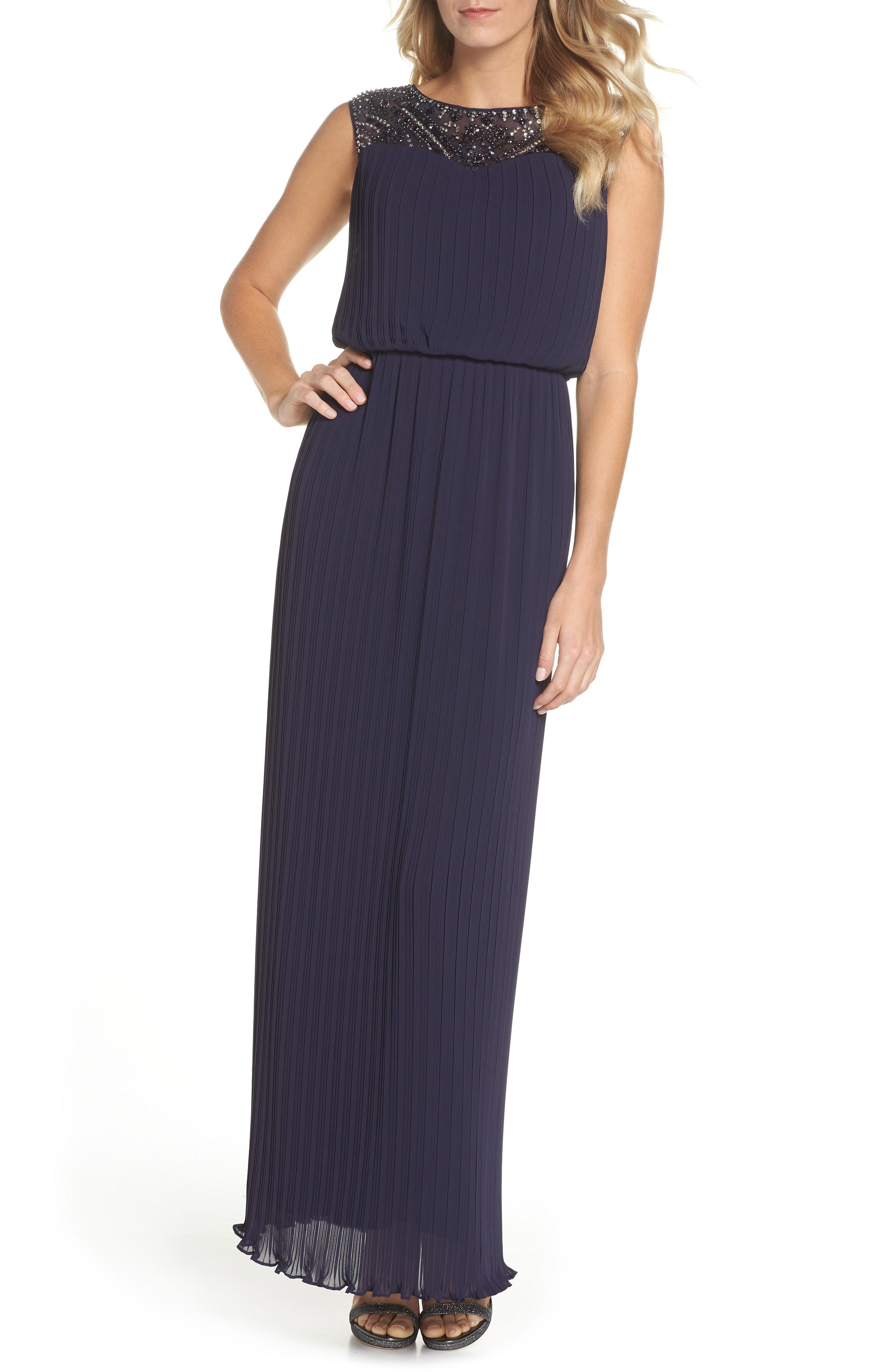 alex evenings navy gown