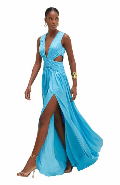 PATBO Satin sunset long dress with cut-out details ドレス SATIN SUNSET LONG SLEEVE GOWN – PatBO