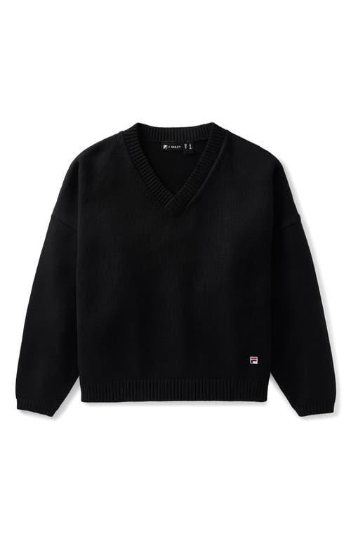 Bastet Fashion Pullover Mit Blumendruck V Neck Fila Pullover