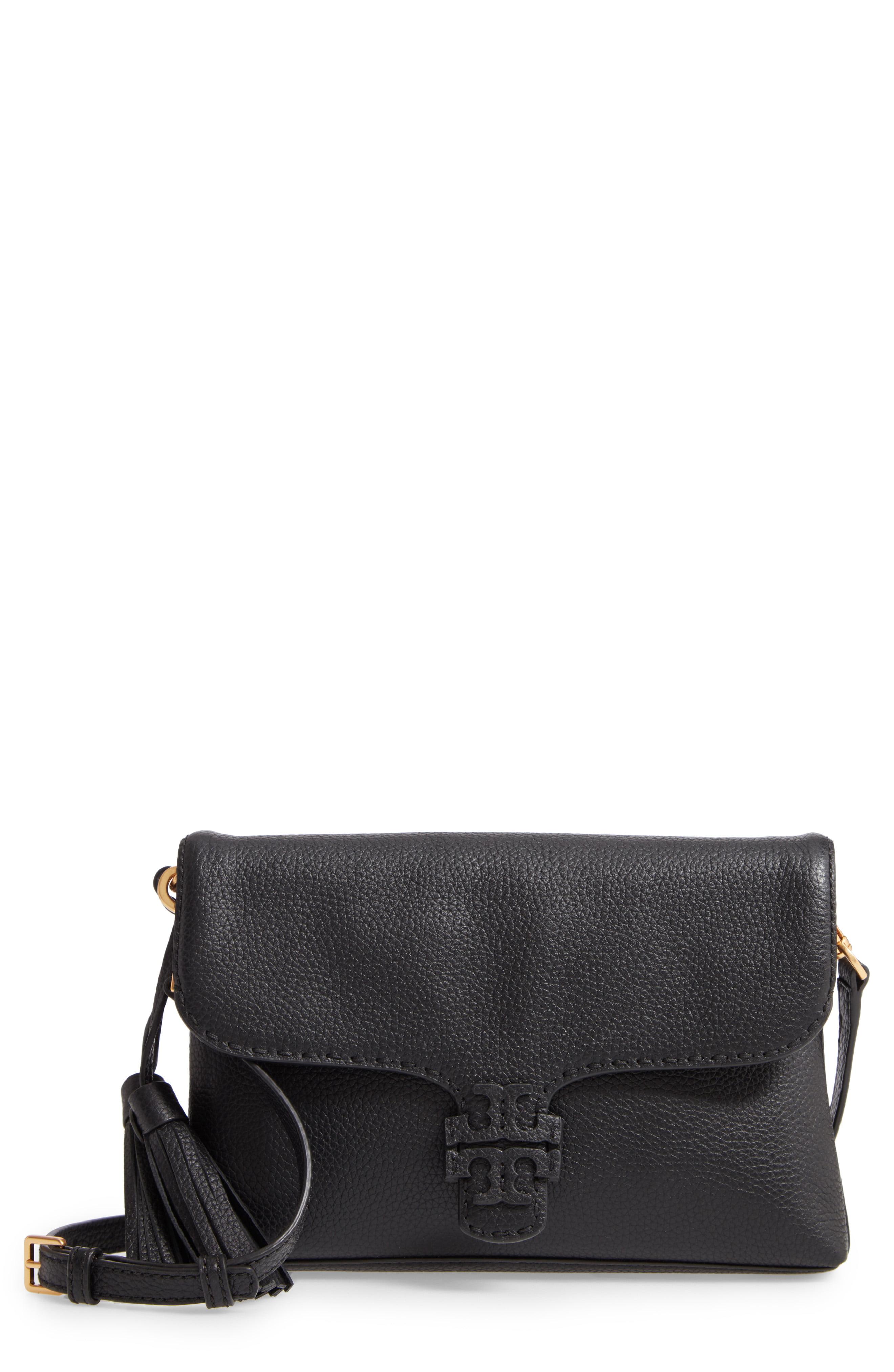 Tory Burch Mcgraw Foldover Crossbody Bag In Black Literacy Basics