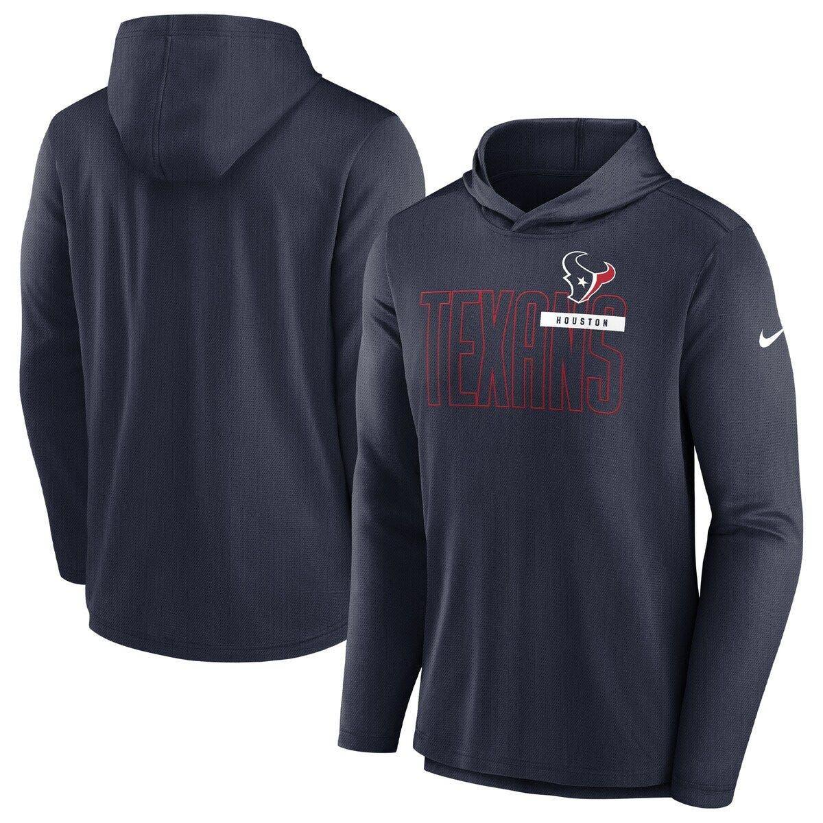 Men's Nike Navy Houston Texans Sideline Performance Long Sleeve T-Shirt Size: Medium