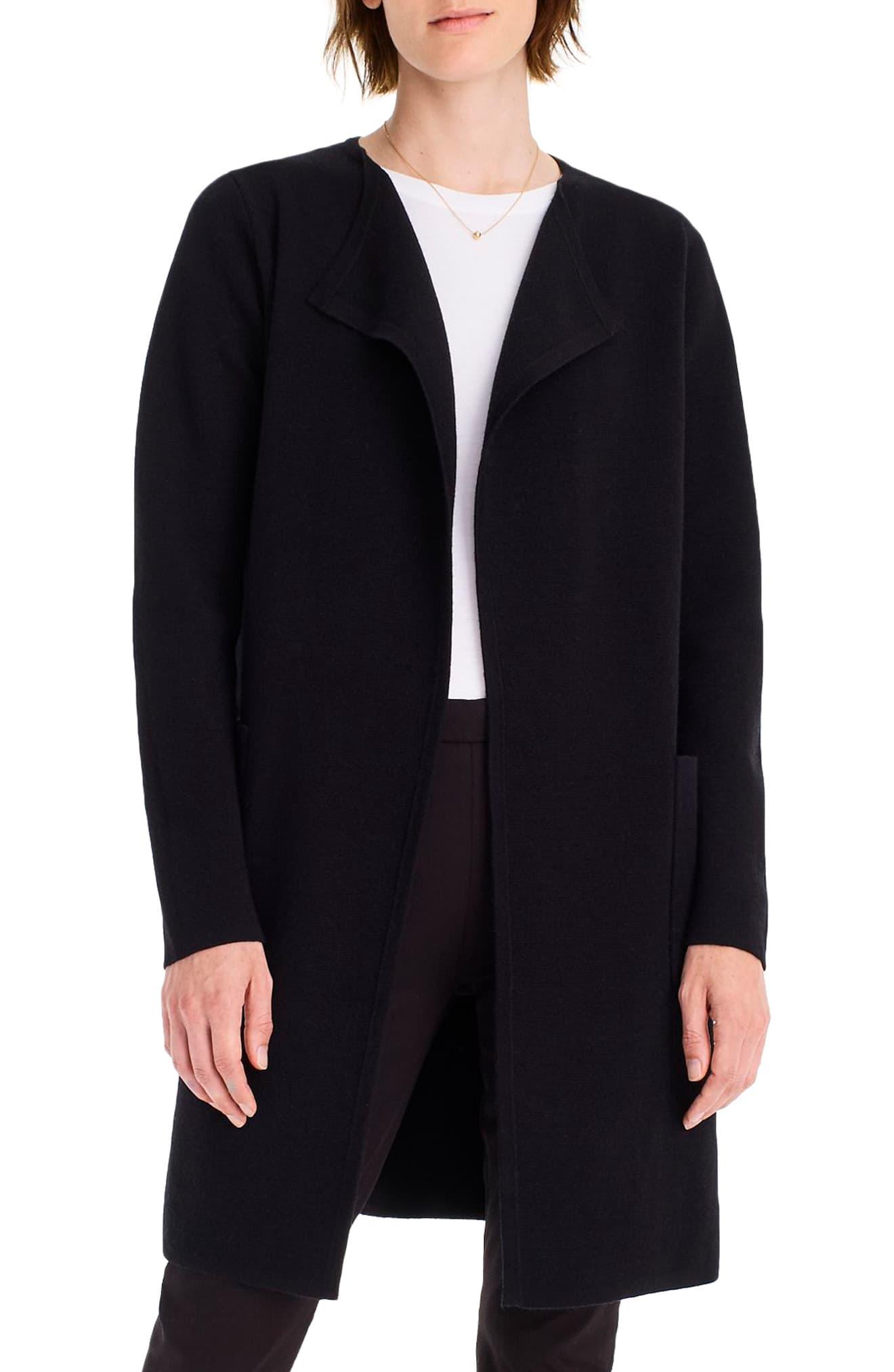 J.Crew Juliette Collarless Sweater Blazer in Black Lyst