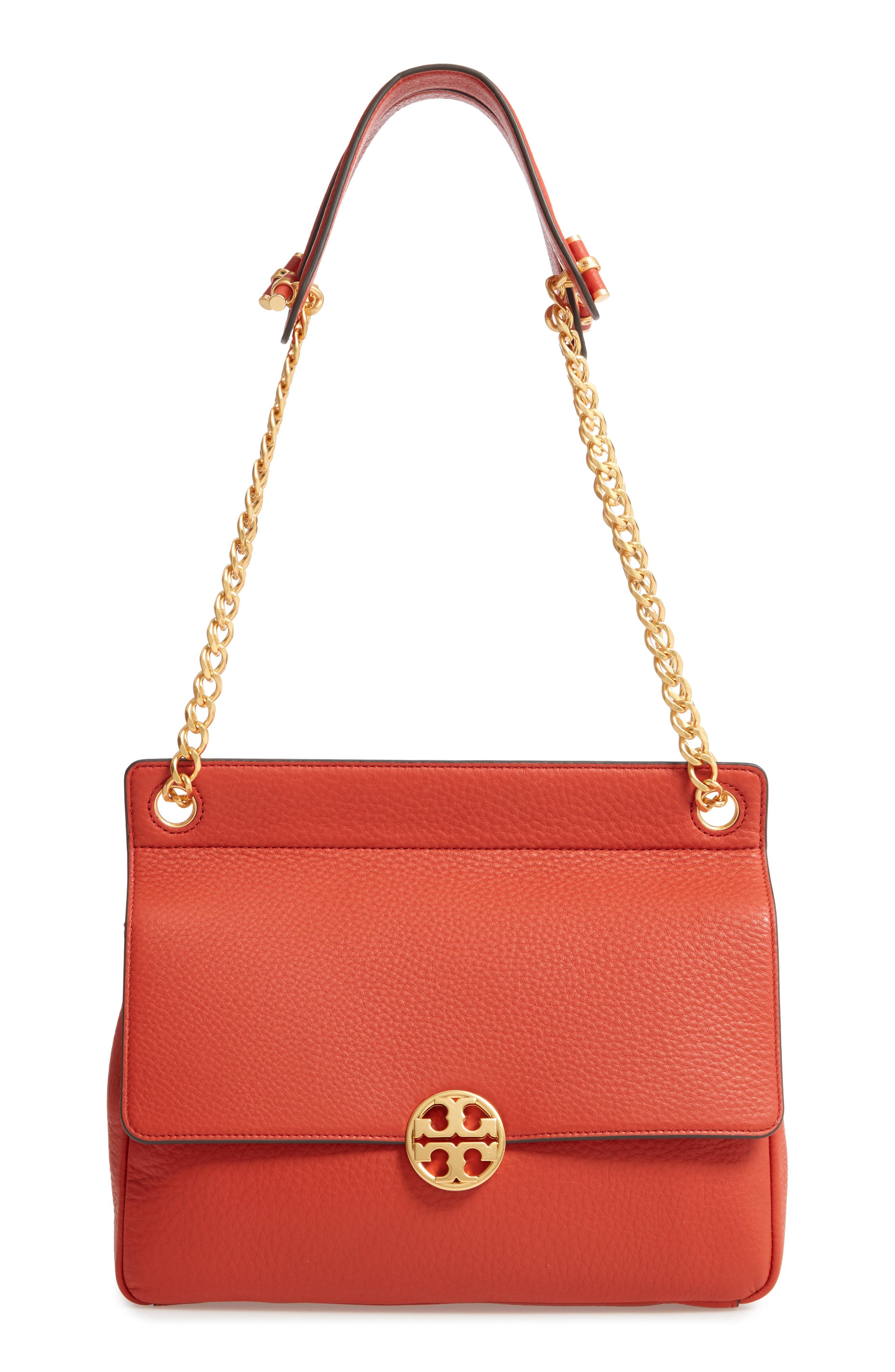 Tory Burch Chelsea Flap Leather Shoulder Bag in Natural - Lyst