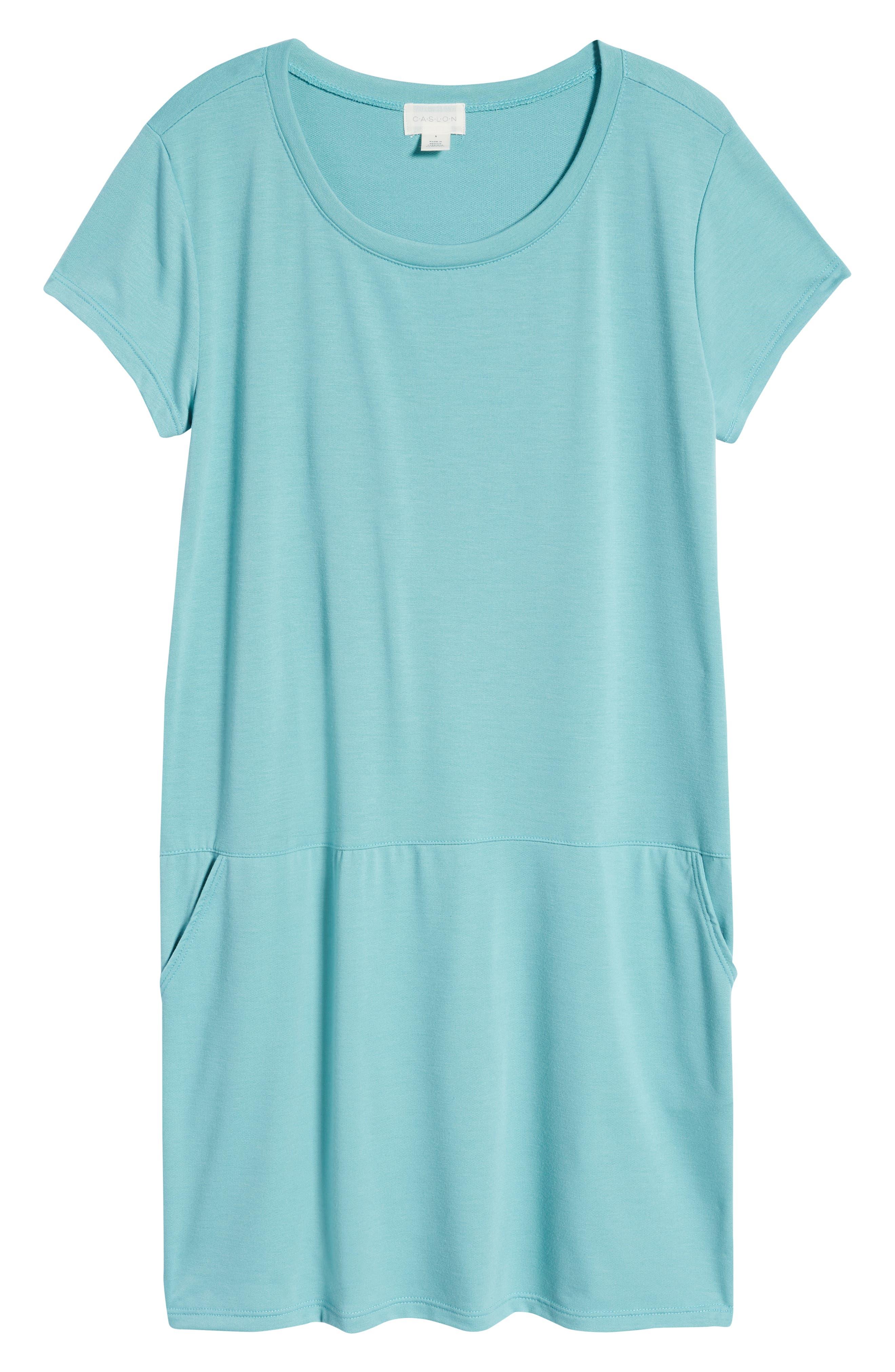 Caslon Knit Shift Dress In Teal Nile At Nordstrom Rack in Blue Lyst