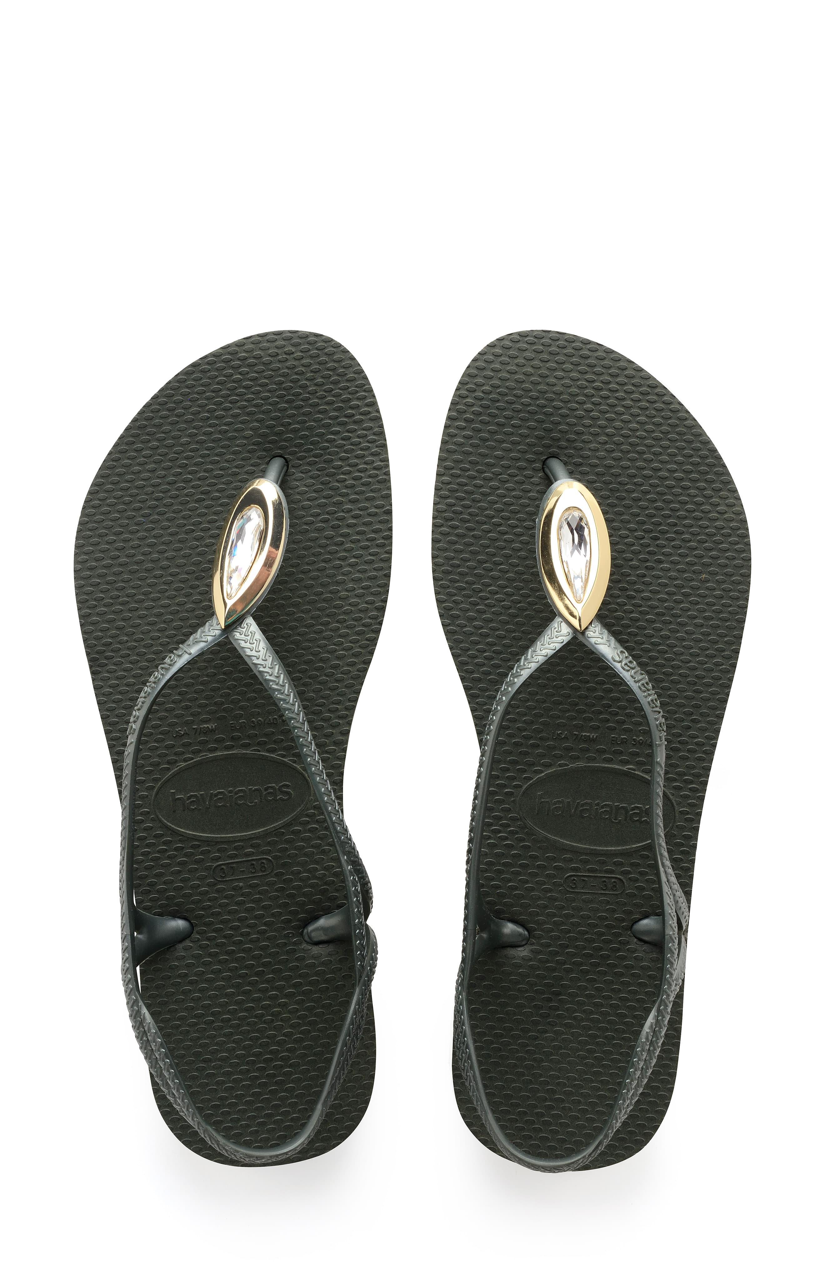 havaianas luna sandals olive rose gold