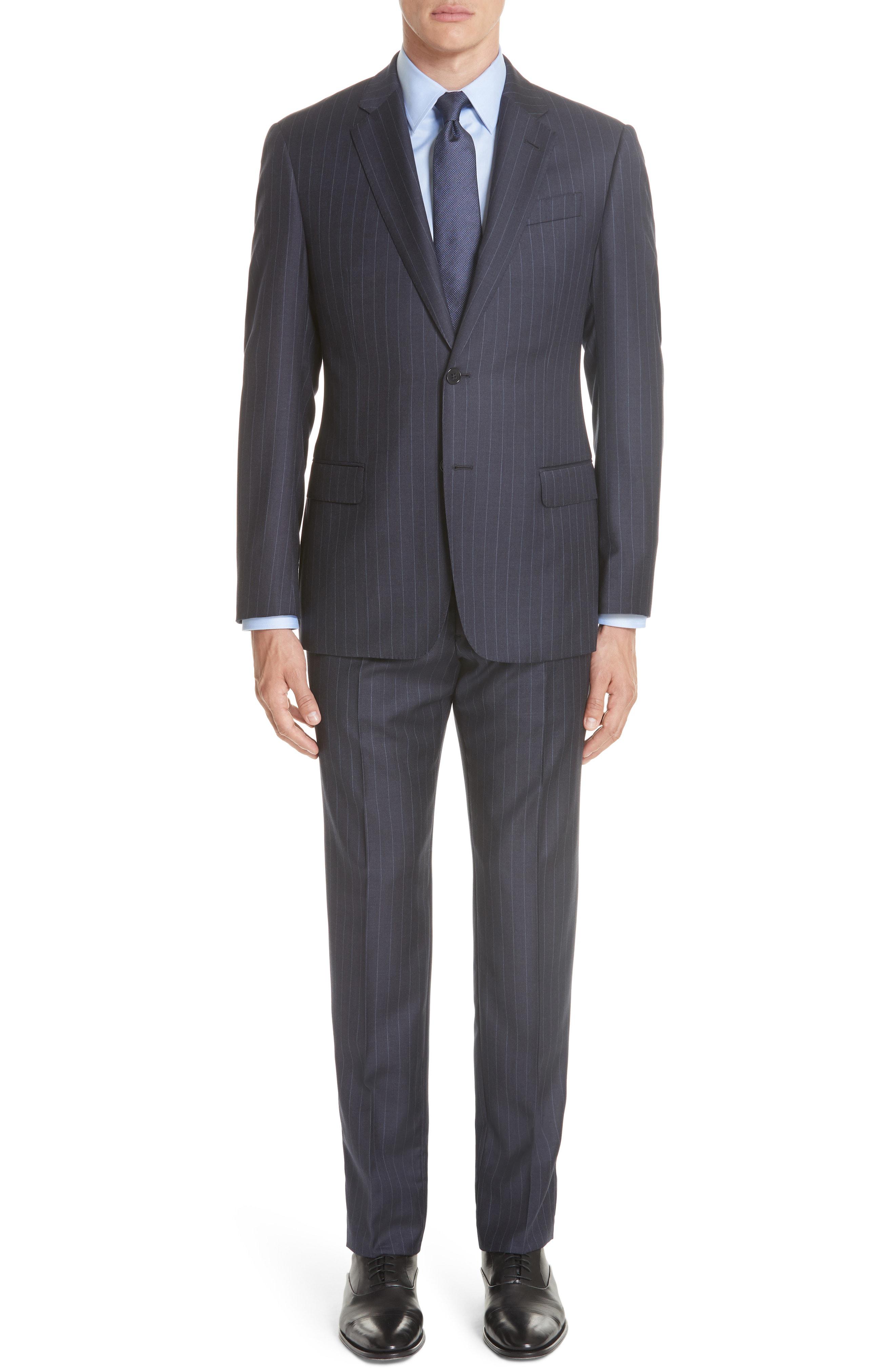 armani suit navy blue