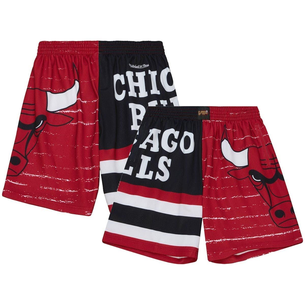 Mitchell & Ness NBA Big Face Chicago Bulls mesh shorts in black