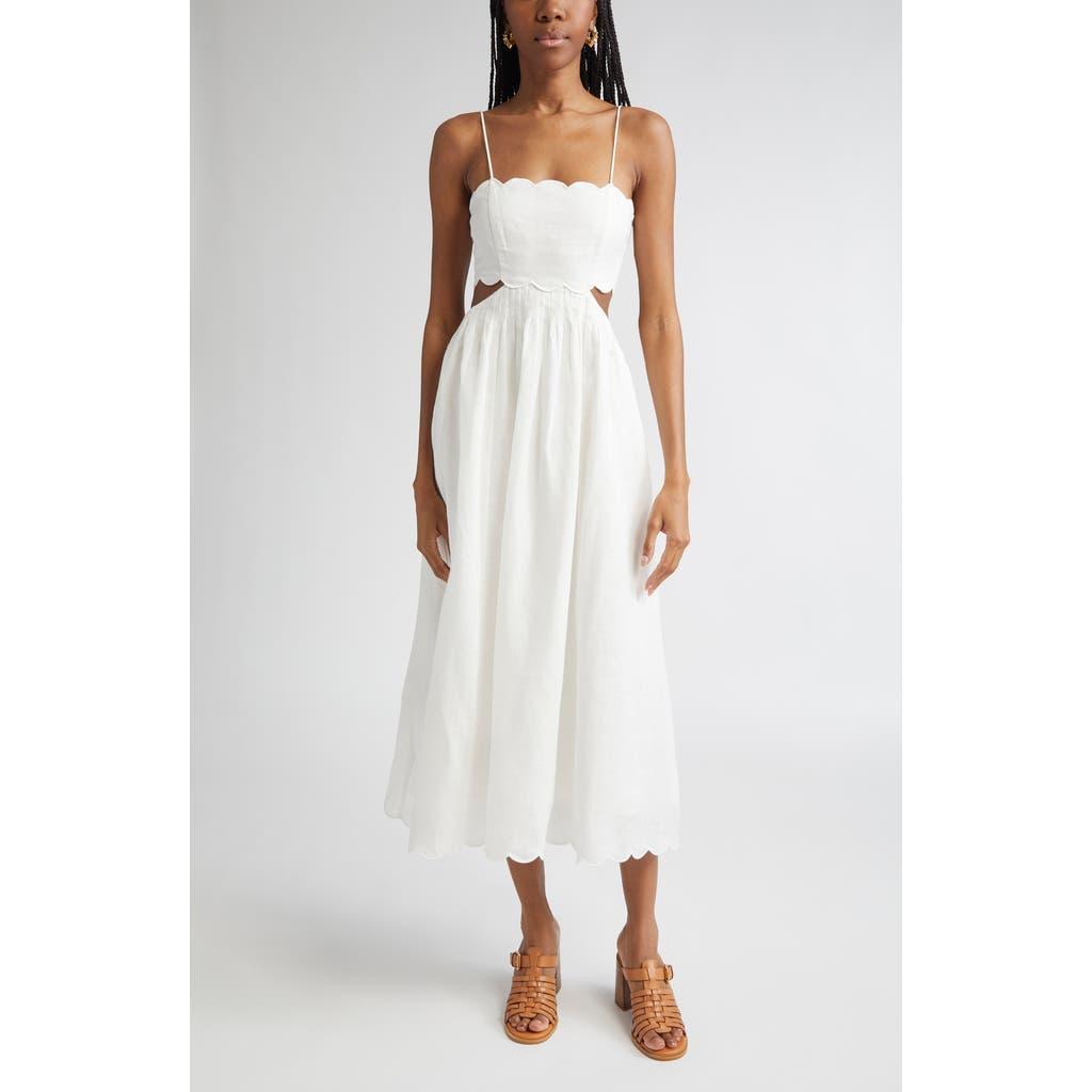 【Zimmermann】Rhiannon ruffled linen midi dress Zimmermann Rhiannon ruffled linen midi dress Zimmermann