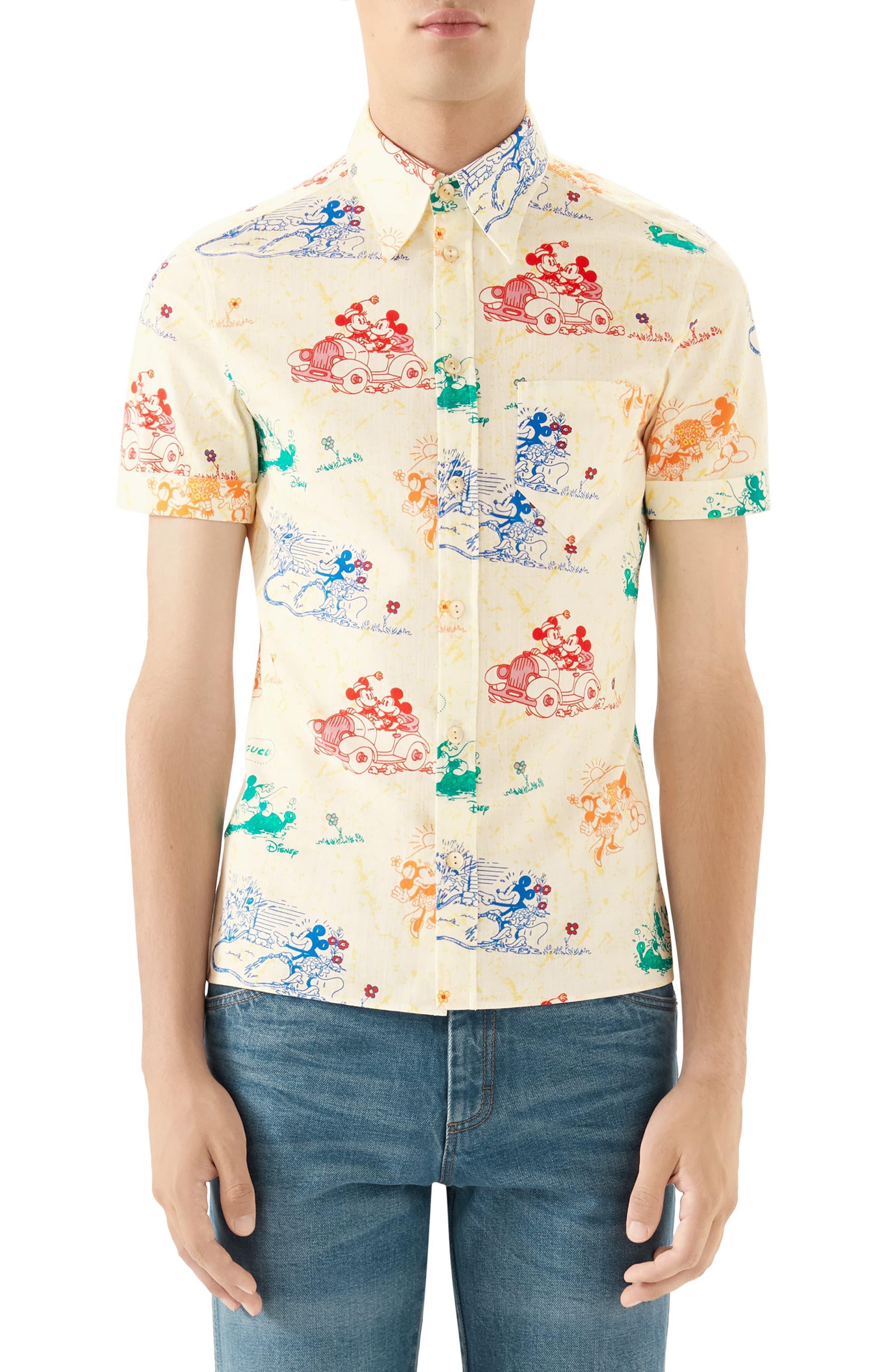 gucci white short sleeve shirt