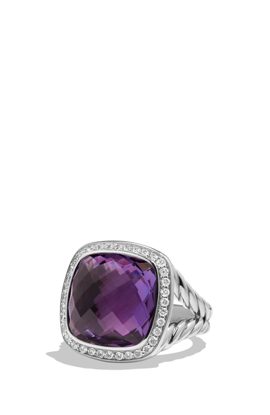 David Yurman 'albion' Ring With Semiprecious Stone And Diamonds in
