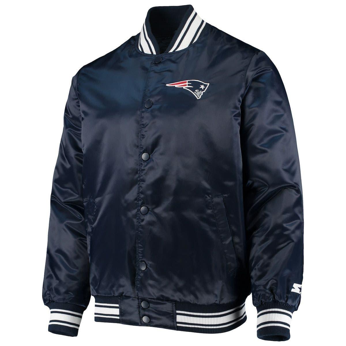 Men's Starter Navy Tennessee Titans Locker Room Satin Varsity Full-Snap  Jacket