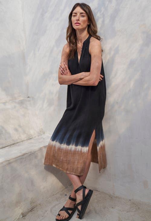 midi black gauze dress pockets Ocean+Main | Gauze Midi Dress main image 0